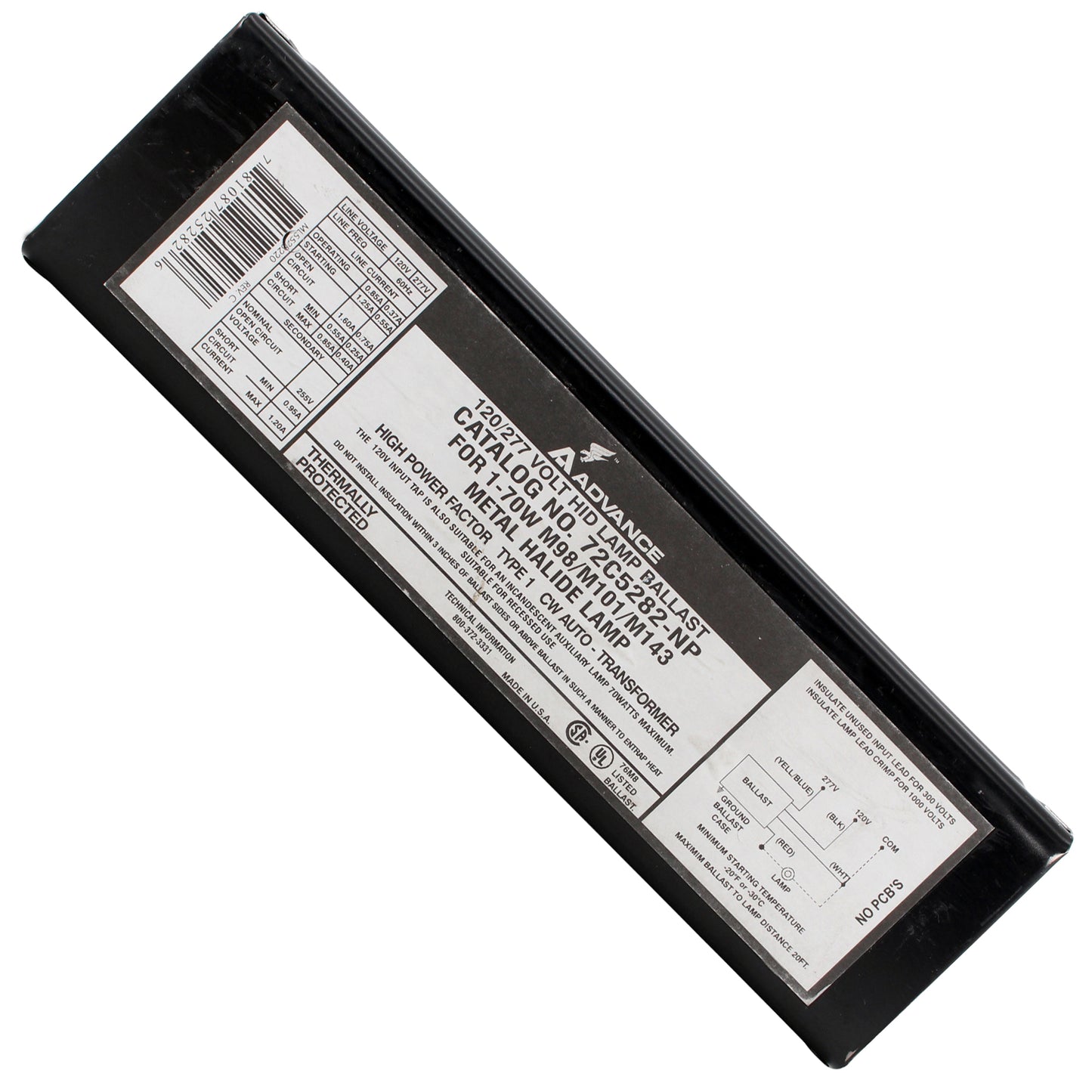 Advance Ballast 72C5282-NP