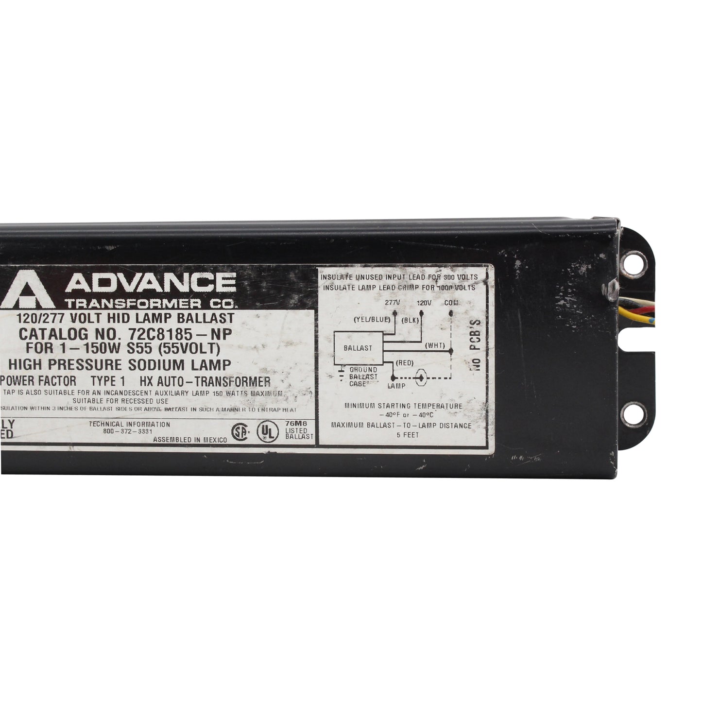 Advance Ballast 72C8185-NP