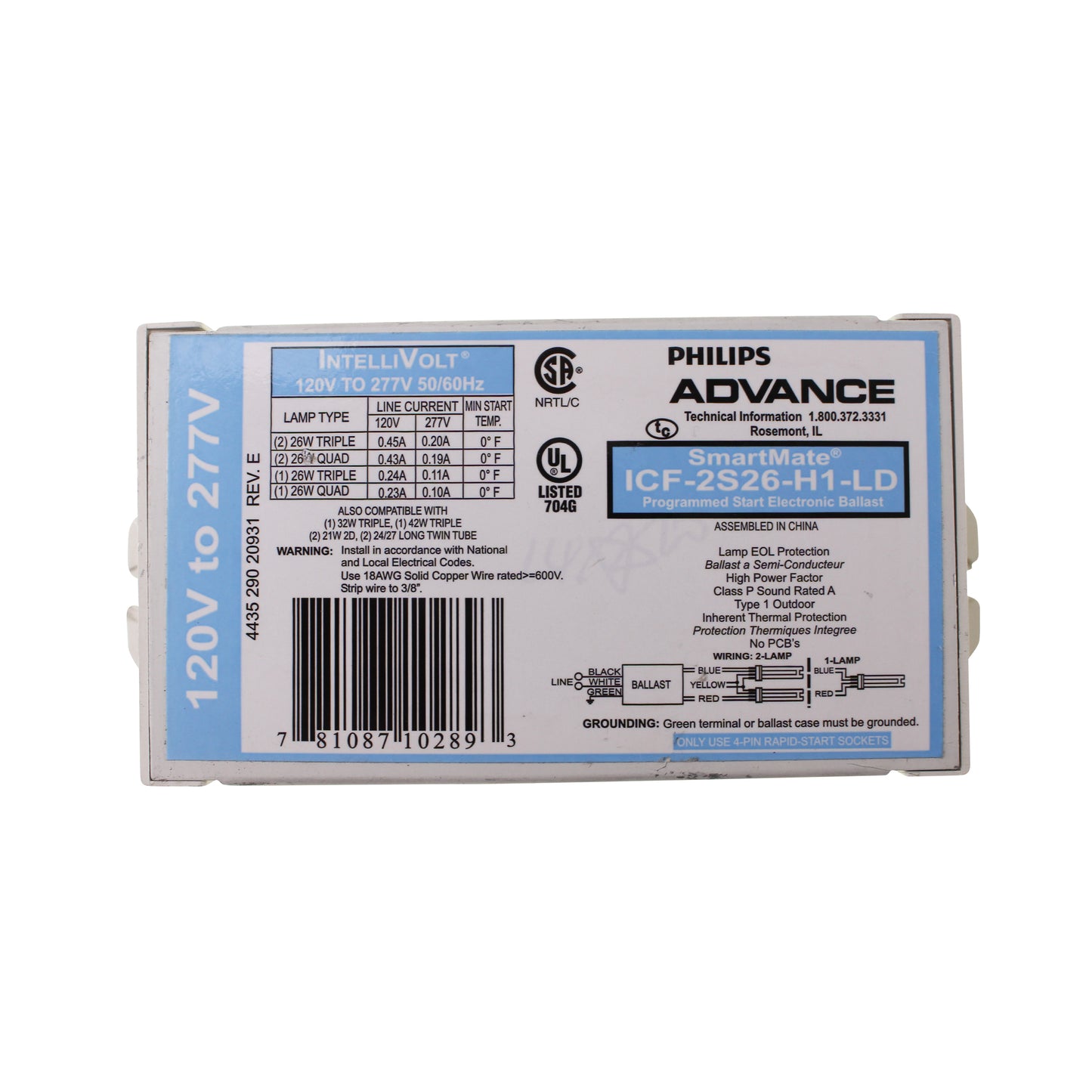 Advance Ballast ICF-2S26-H1-LD