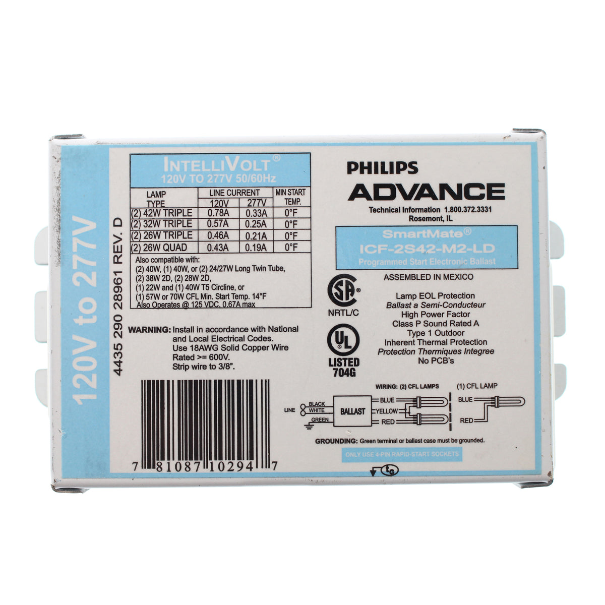 Advance Ballast ICF-2S42-M2-LD