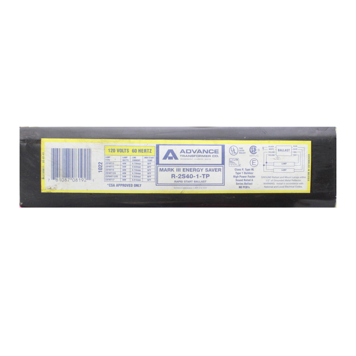 Advance Ballast R-2S40-1-TP