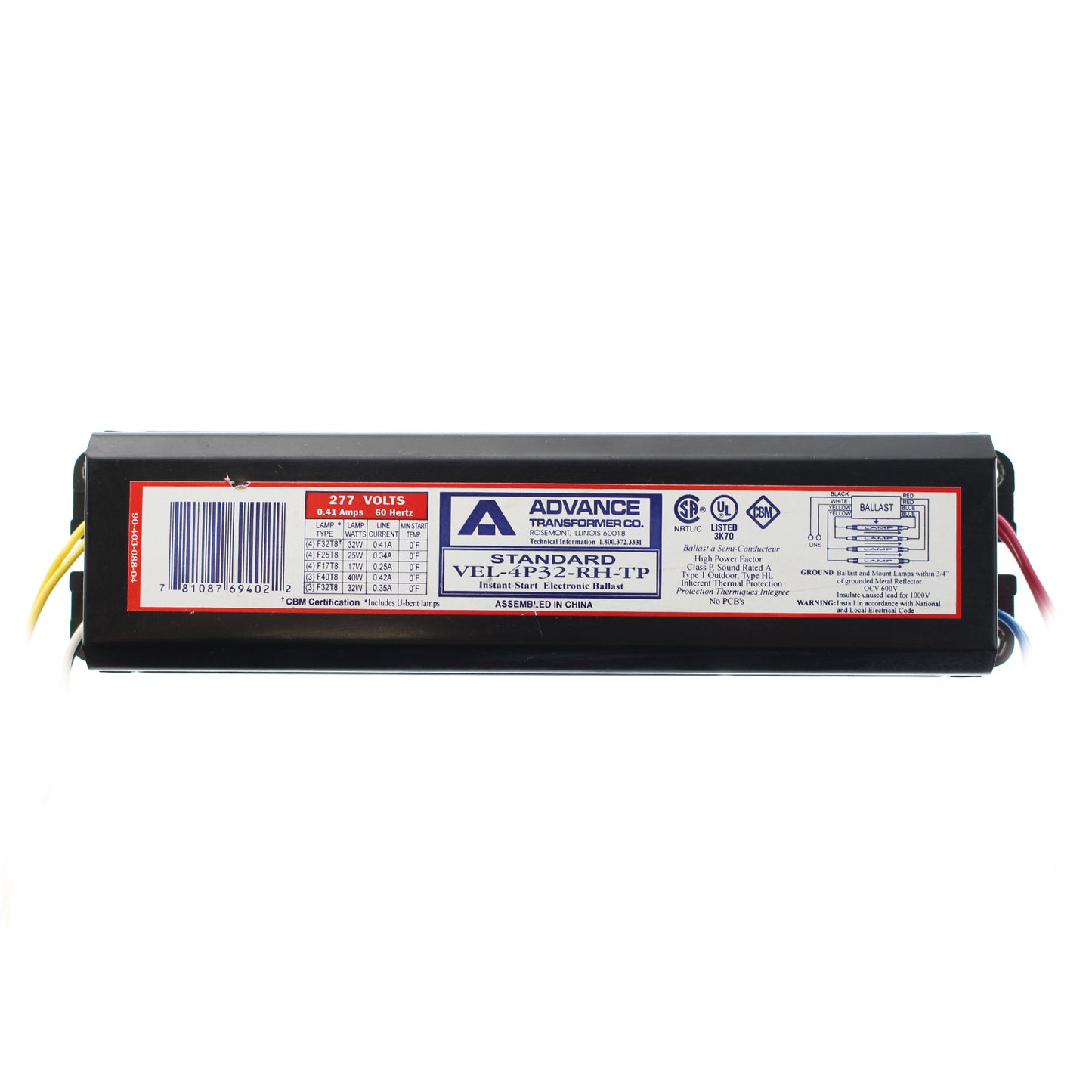 Advance Ballast VEL-4P32-RH-TP