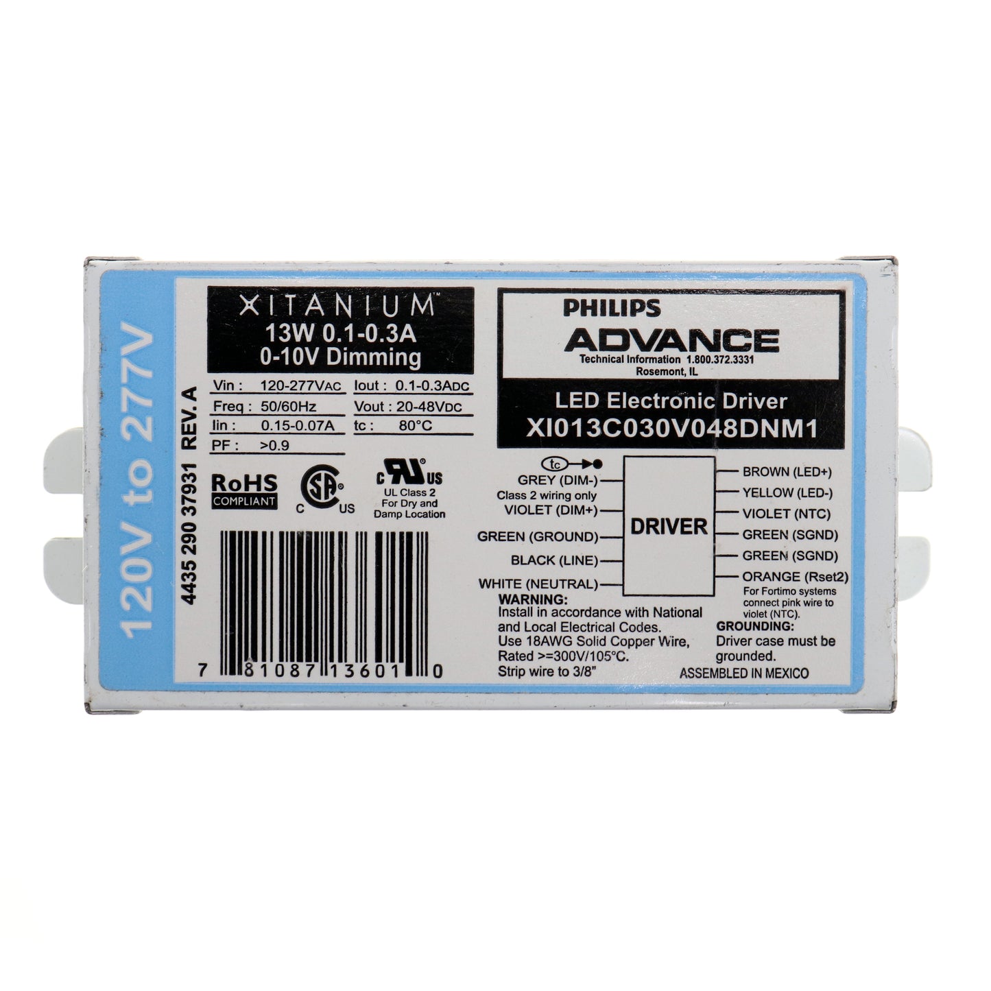 Advance Ballast XI013C030V048DNM1