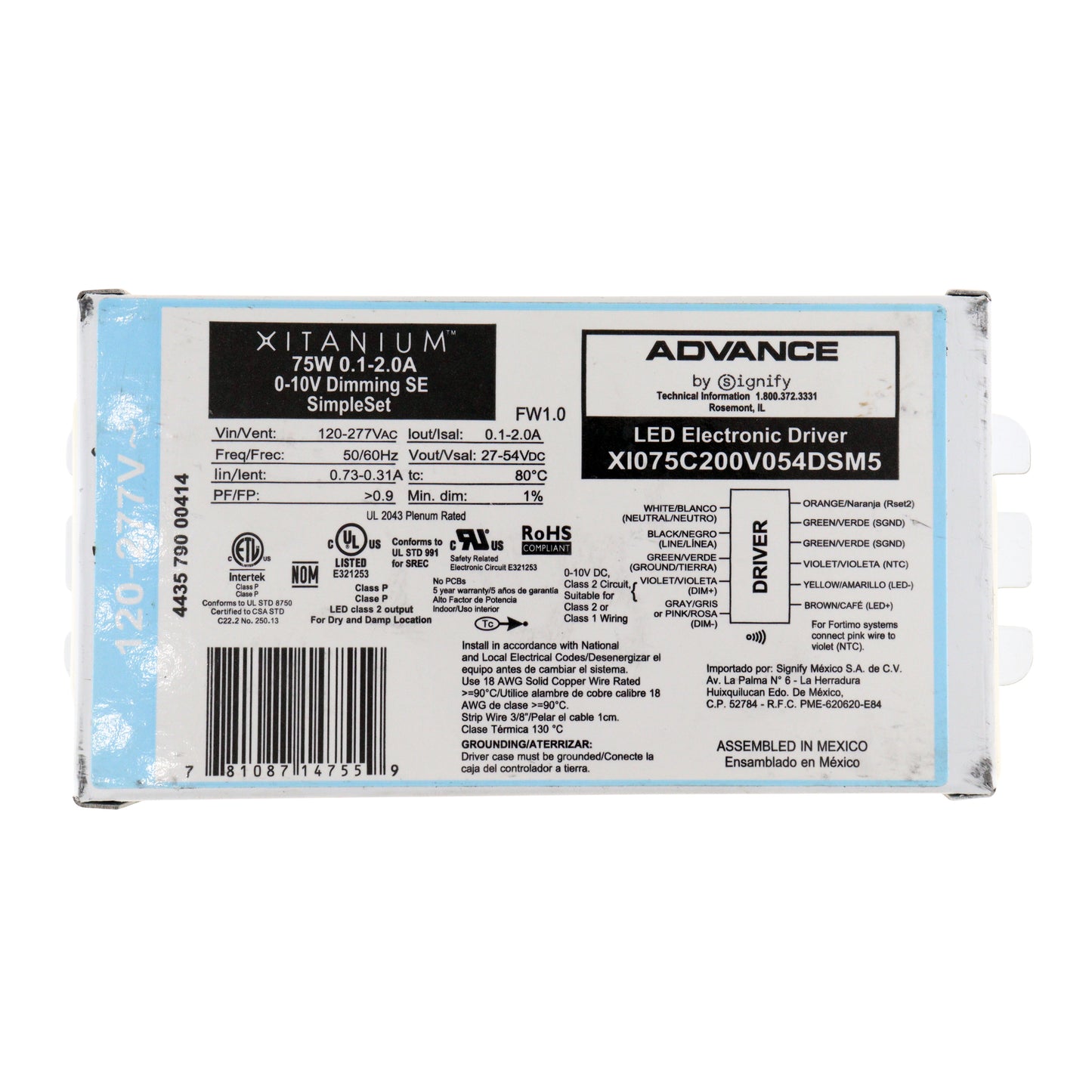 Advance XI075C200V054DSM5