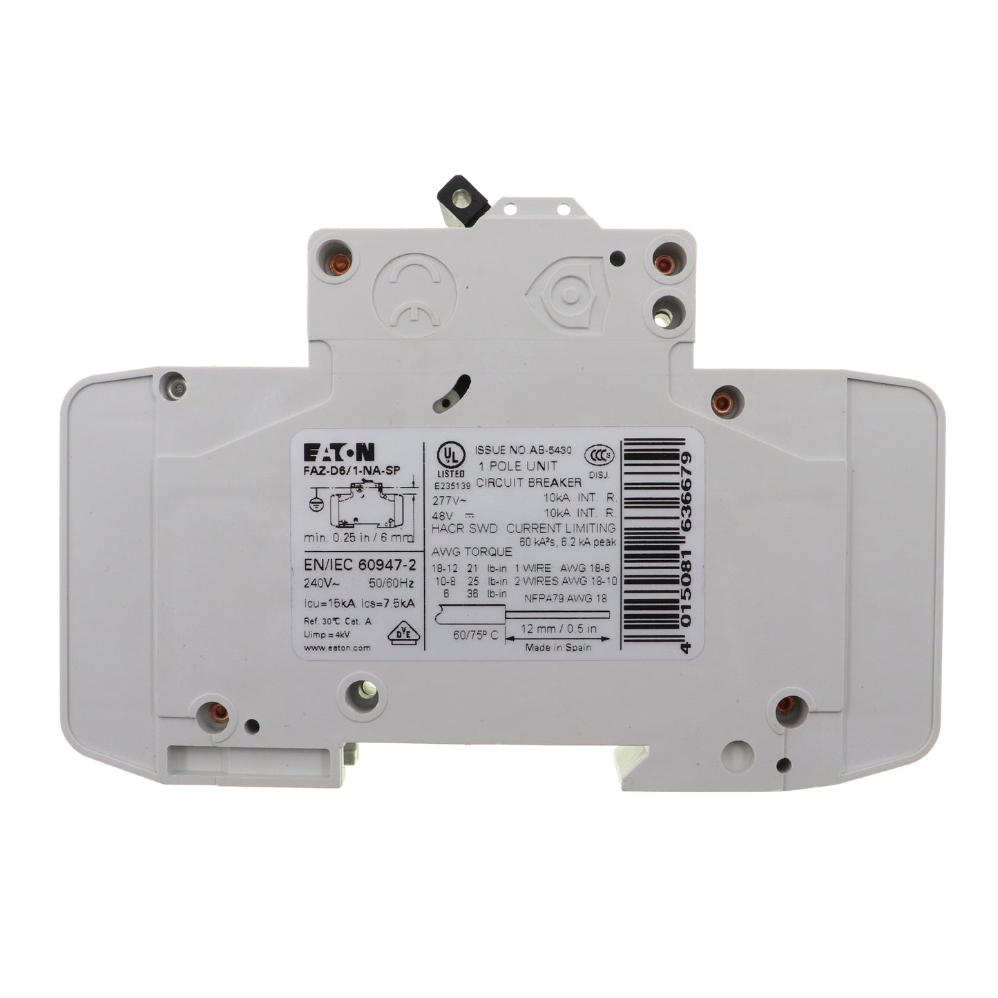 EATON FAZ-D6/1-NA-SP