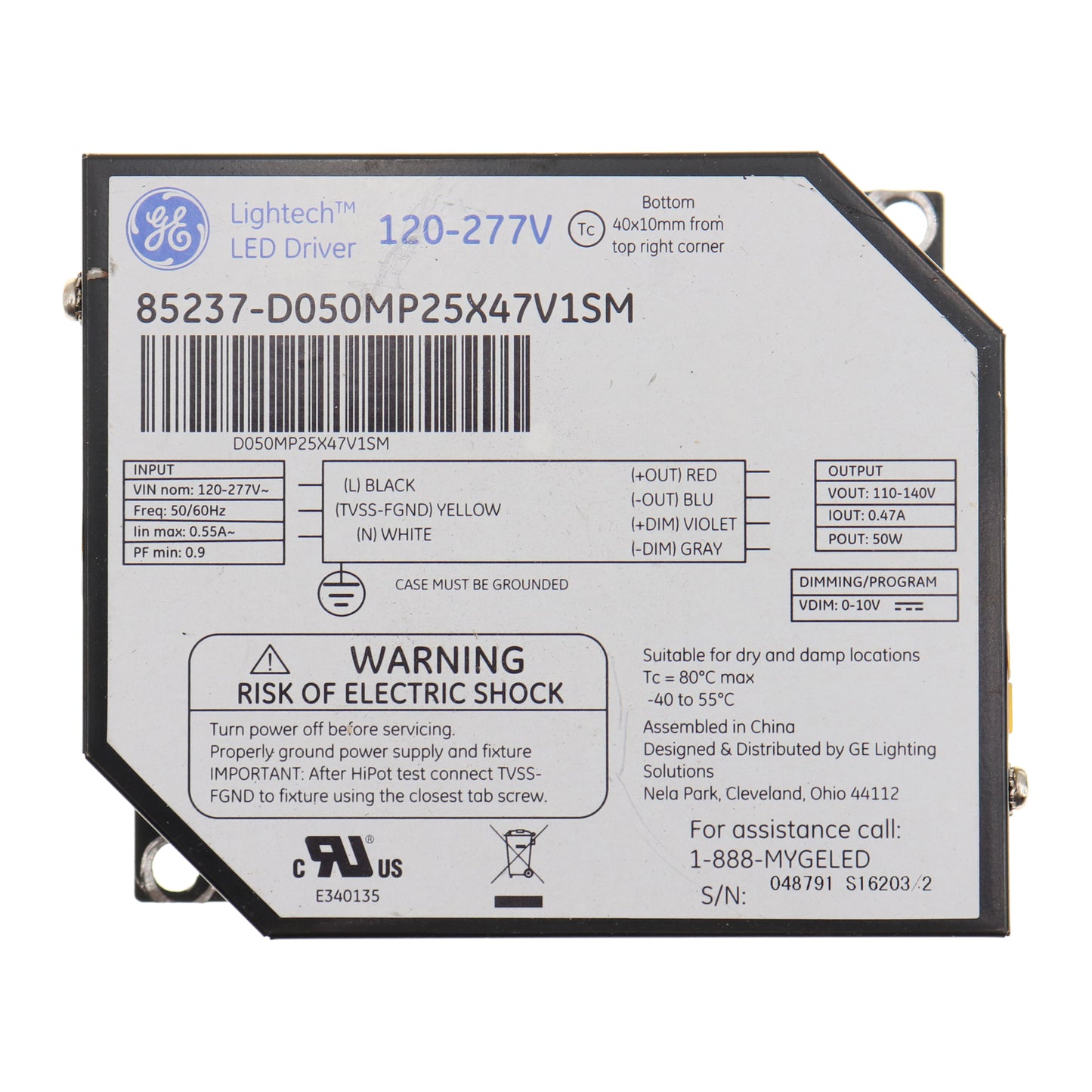 GE D050MP25X47V1SM