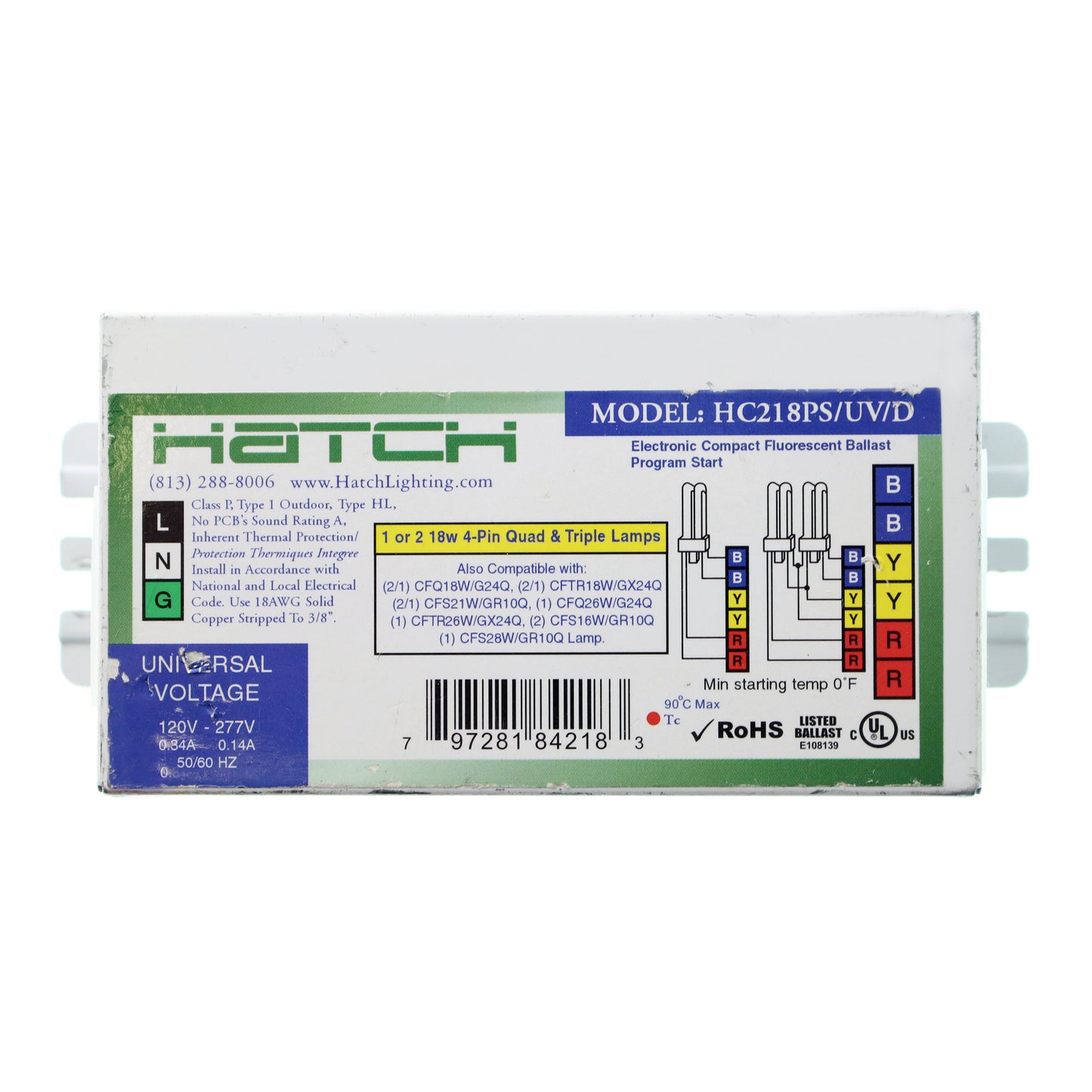 Hatch Lighting HC218PS/UV/D