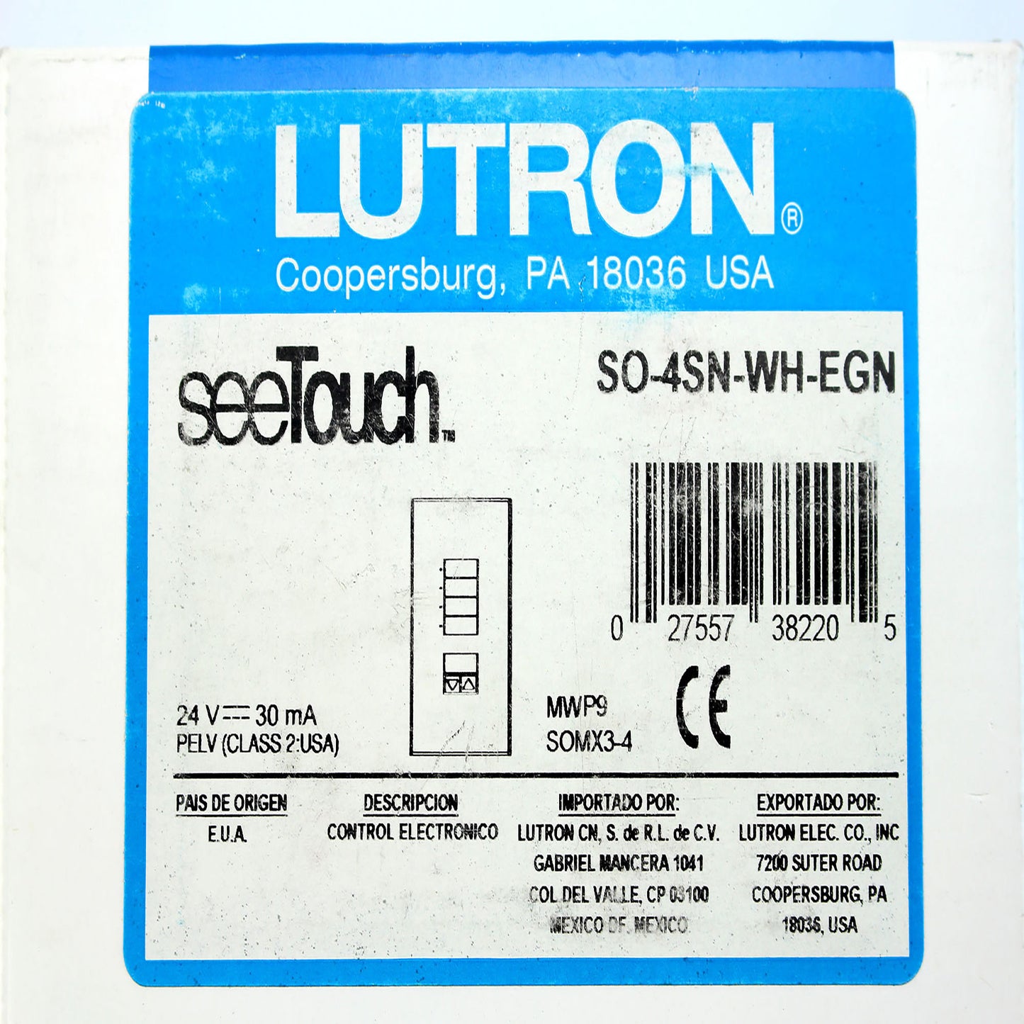 Lutron SO-4SN-WH-EGN
