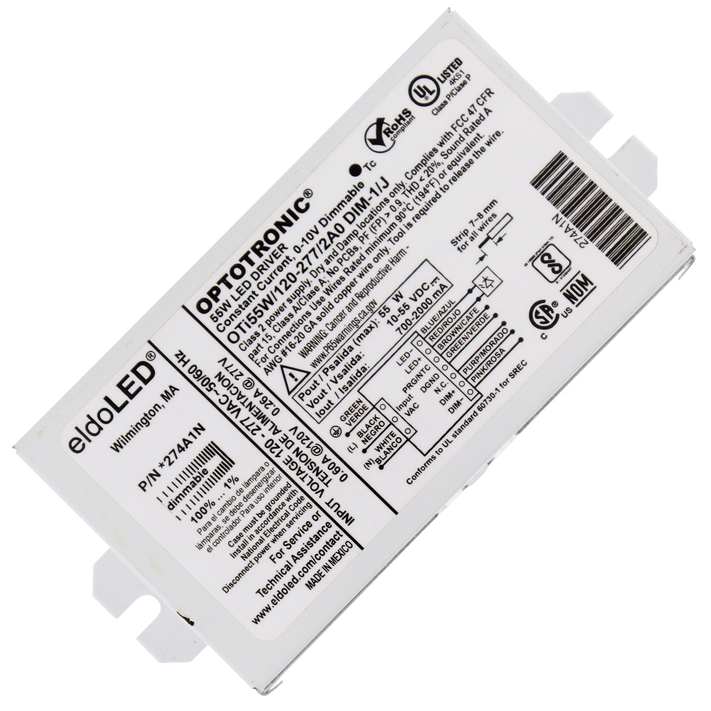 EldoLED OTI55W/120-277/2A0-DIM-1-J
