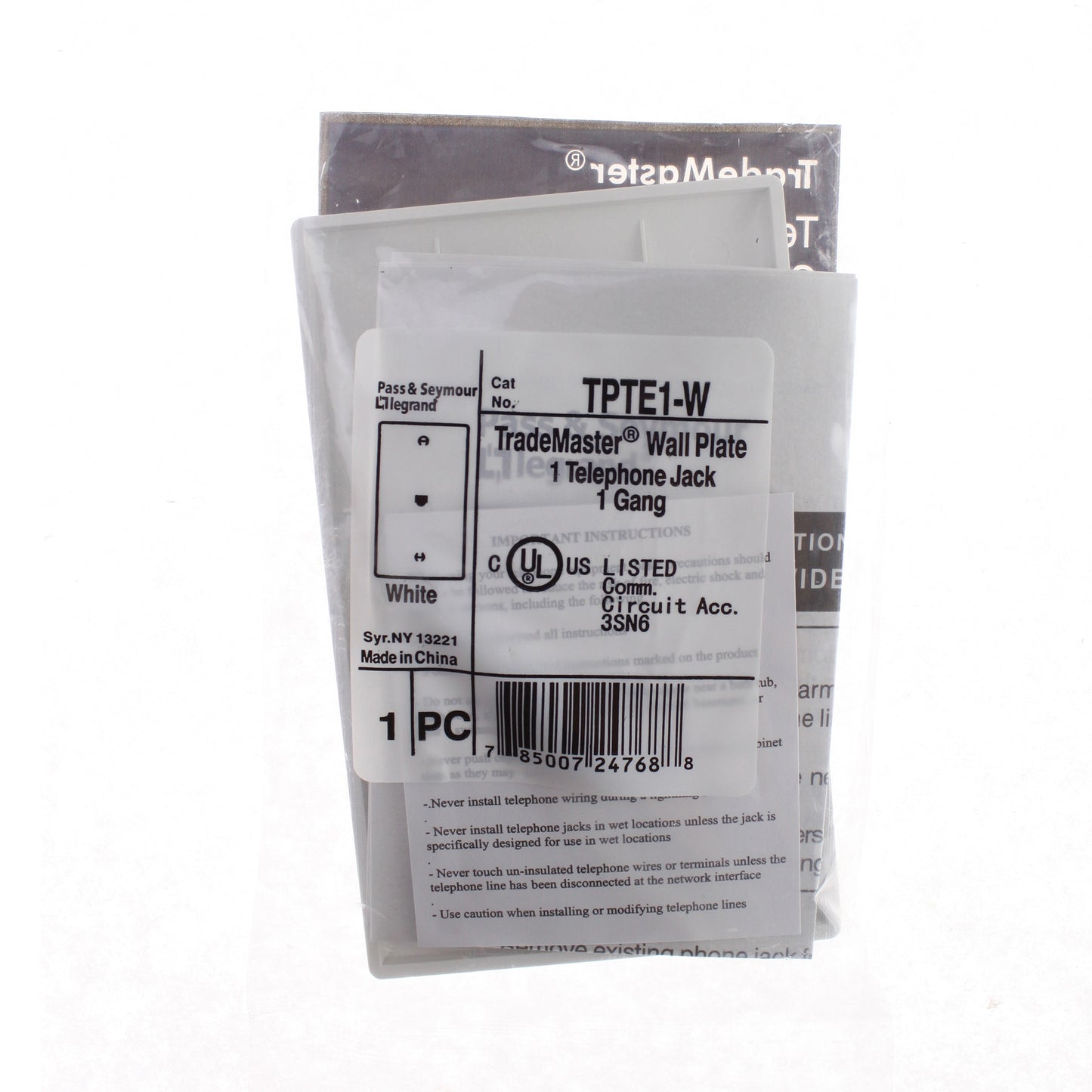 Pass & Seymour Legrand TPTE1-W