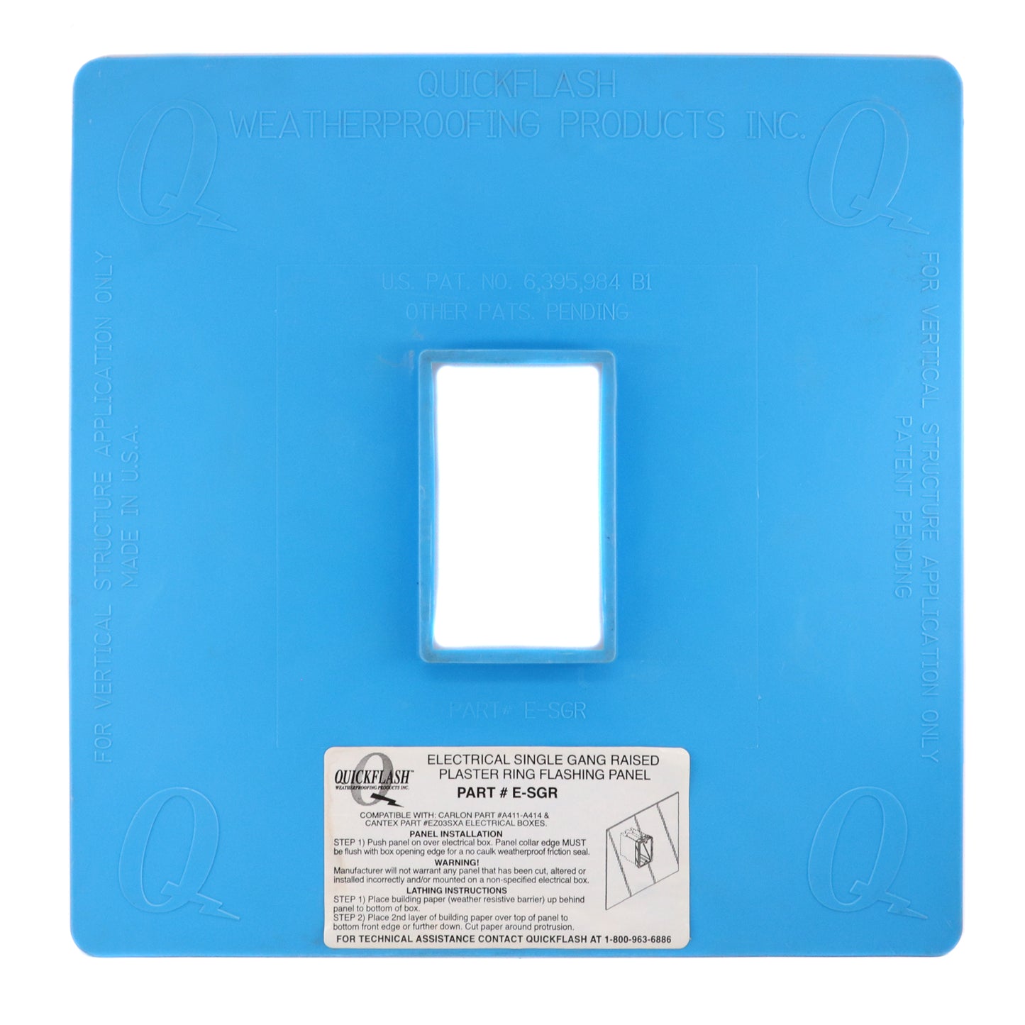 QuickFlash Weatherproofing Products Inc. E-SGR