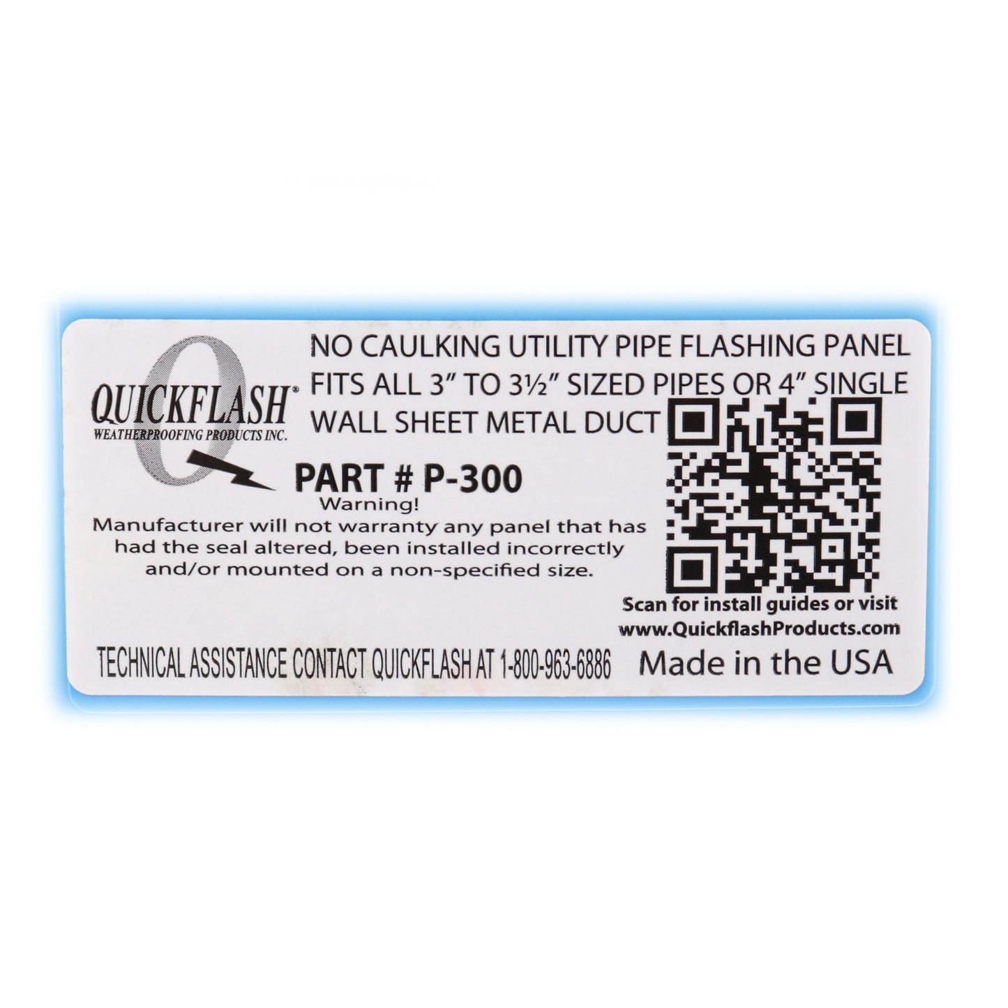 QuickFlash Weatherproofing Products Inc. P-300
