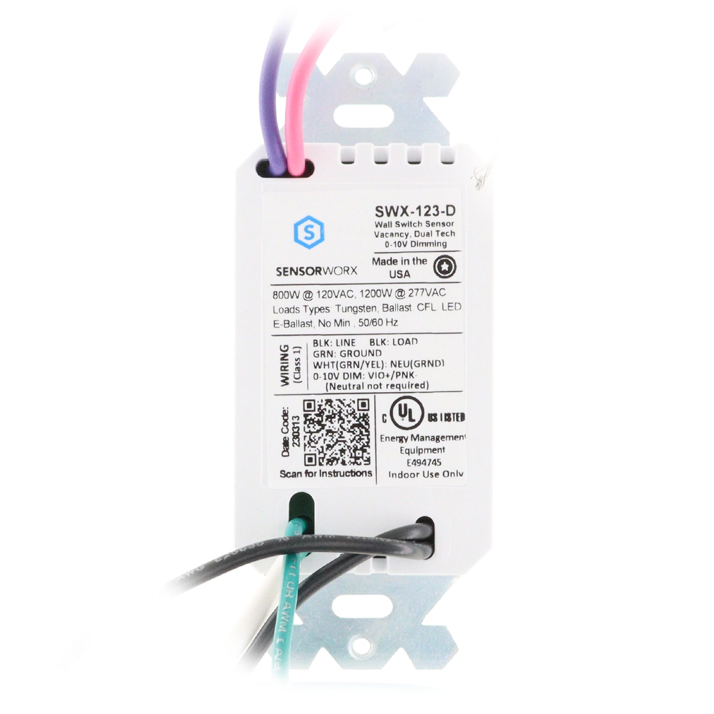 SensorWorx SWX-123-D-WH