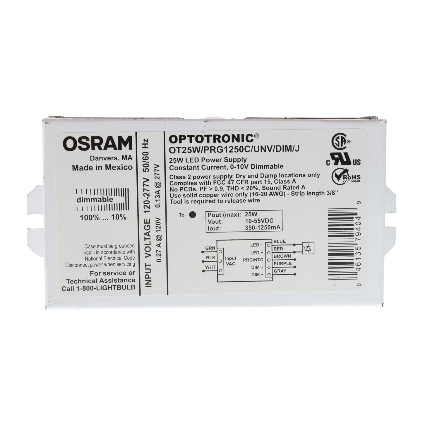 Sylvania OT25W/PRG1250C/UNV/DIM/J