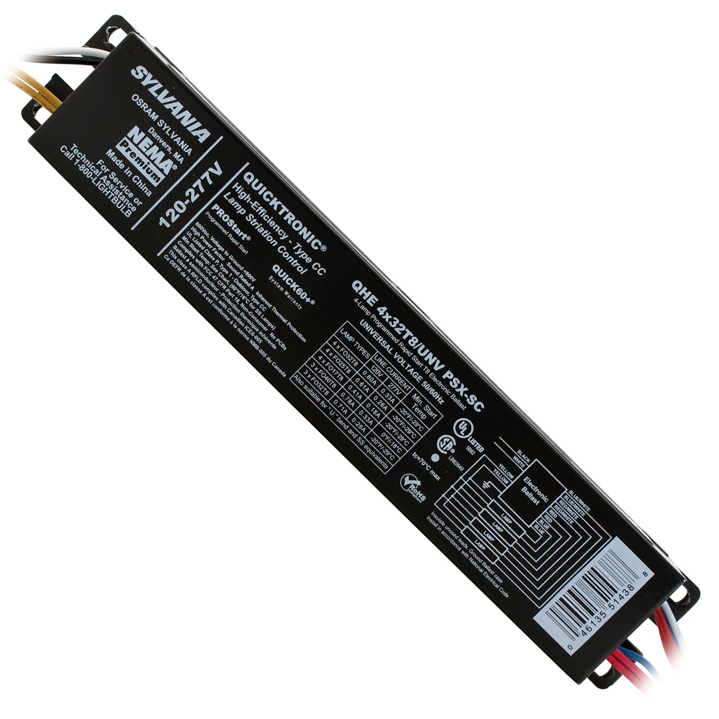 Sylvania QHE4x32T8/UNV-PSX-SC