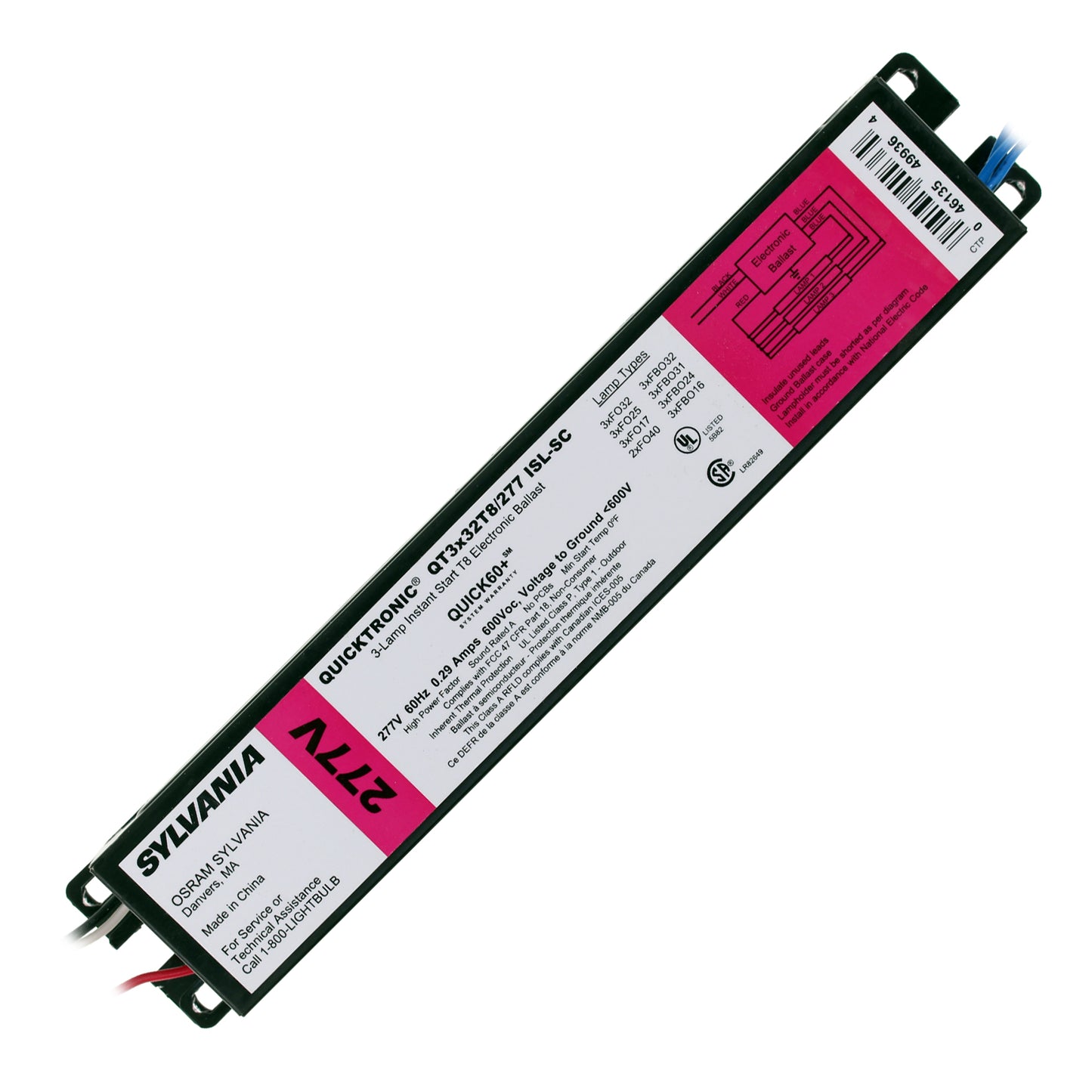 Sylvania QT3x32T8/277-ISL-SC