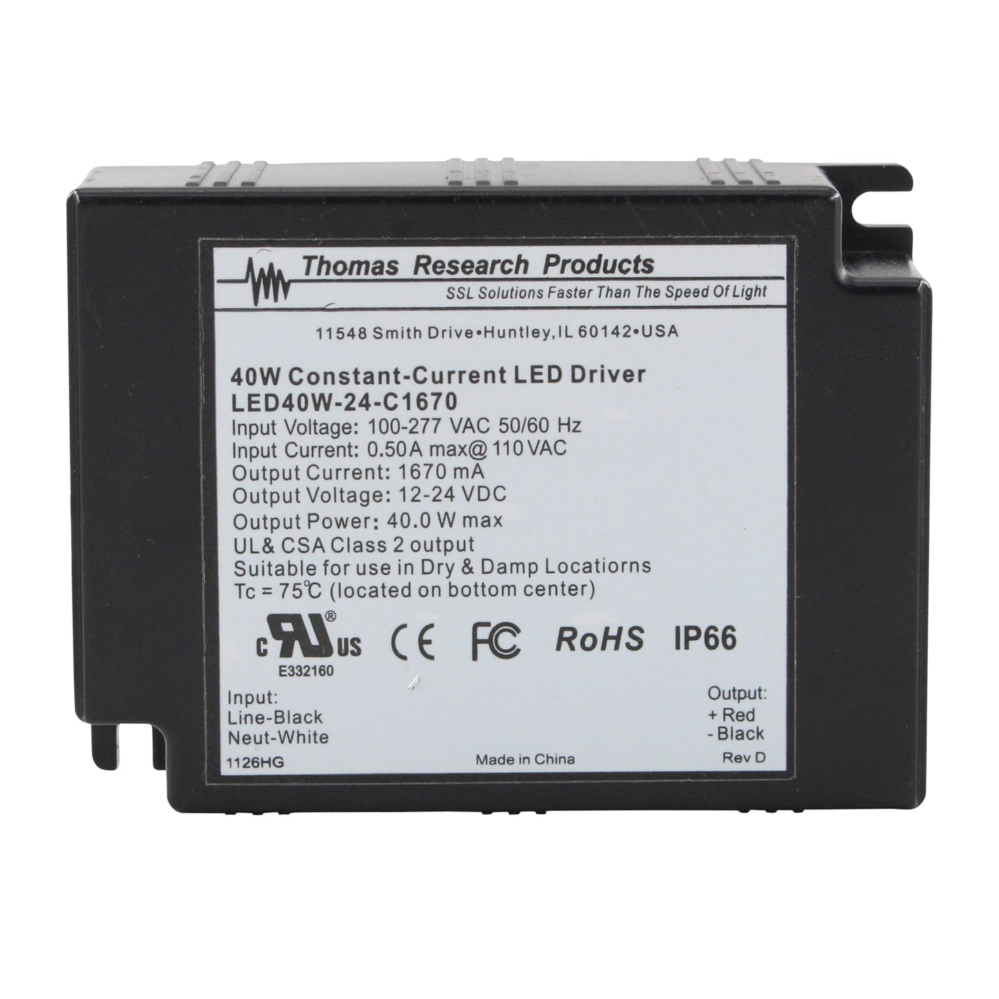 Thomas Research Products LED40W-24-C1670