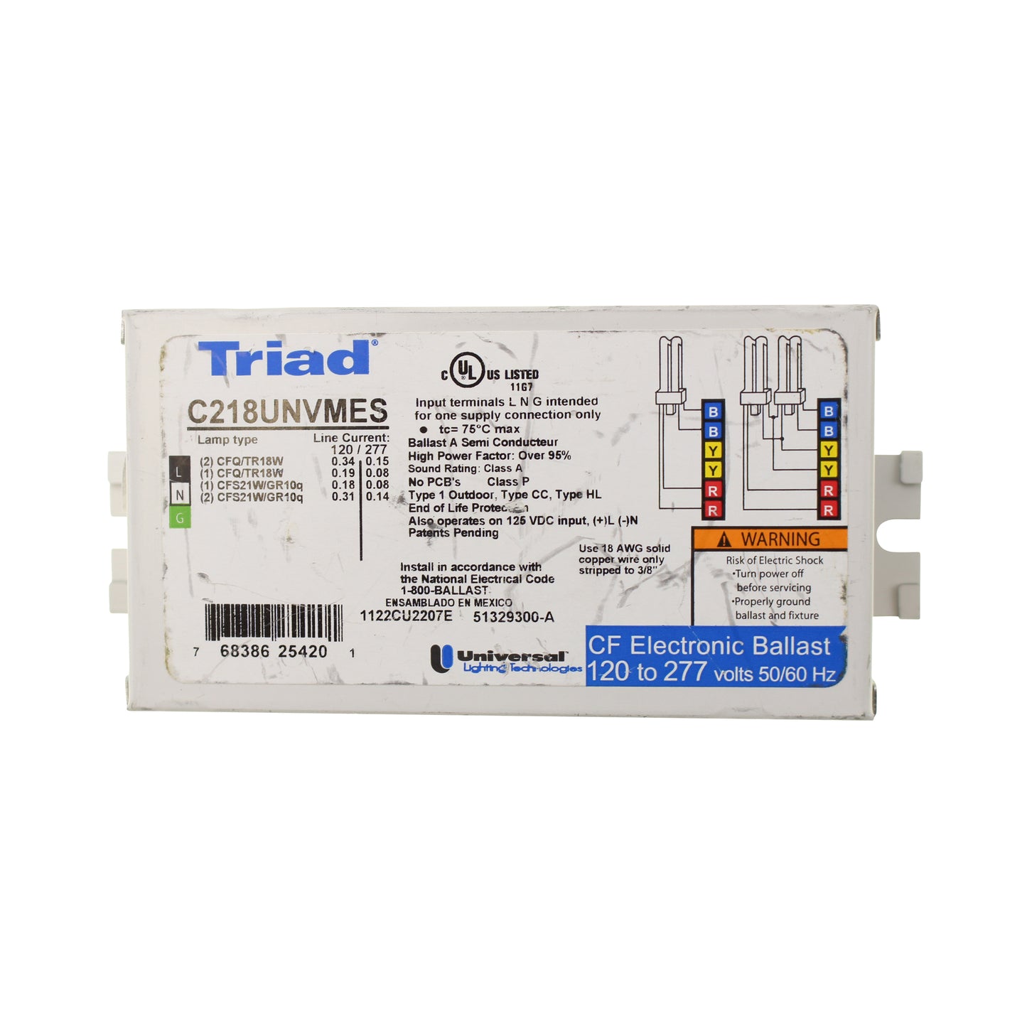 Universal Ballast C218UNVMES