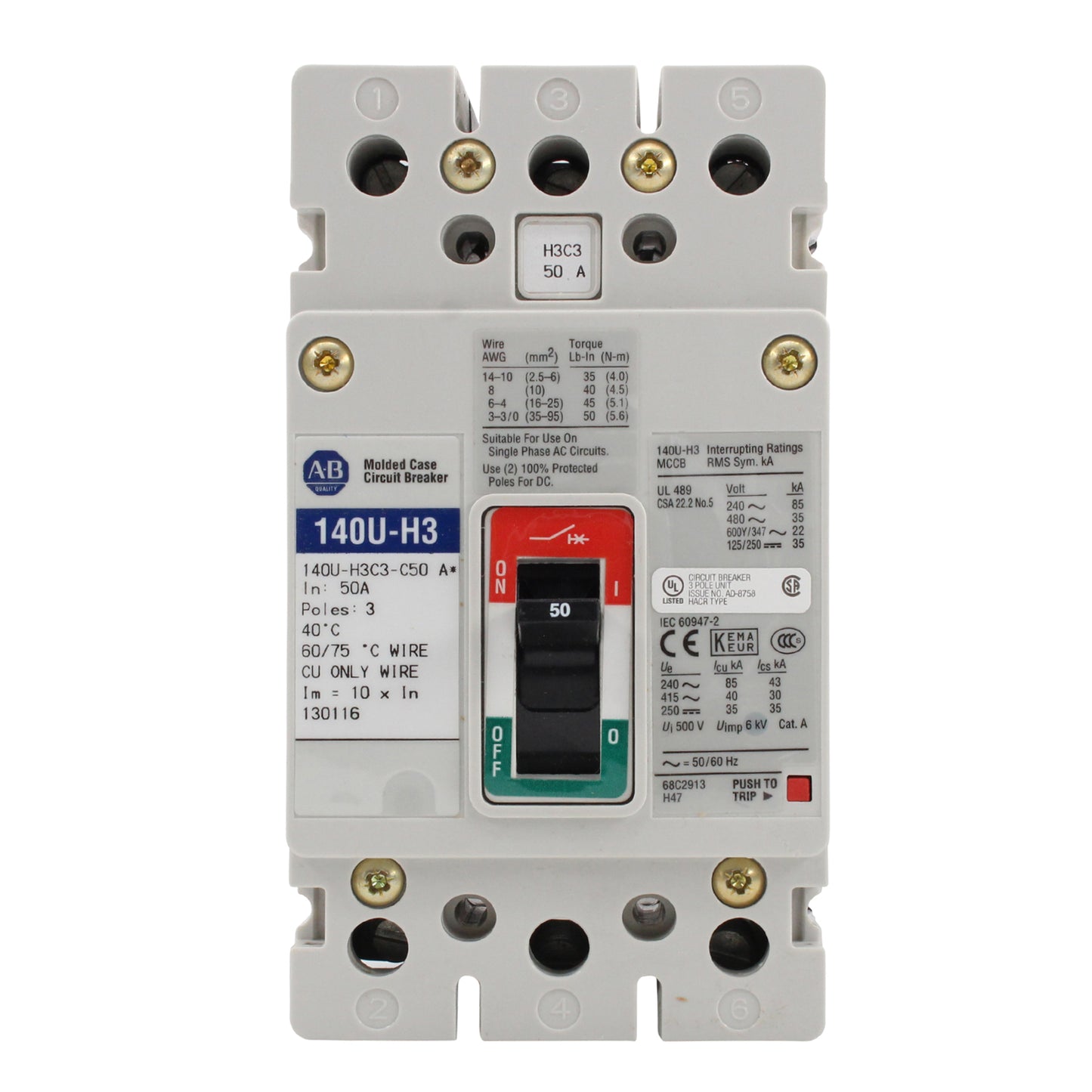 Allen Bradley Group 140U-H3C3-C50-A