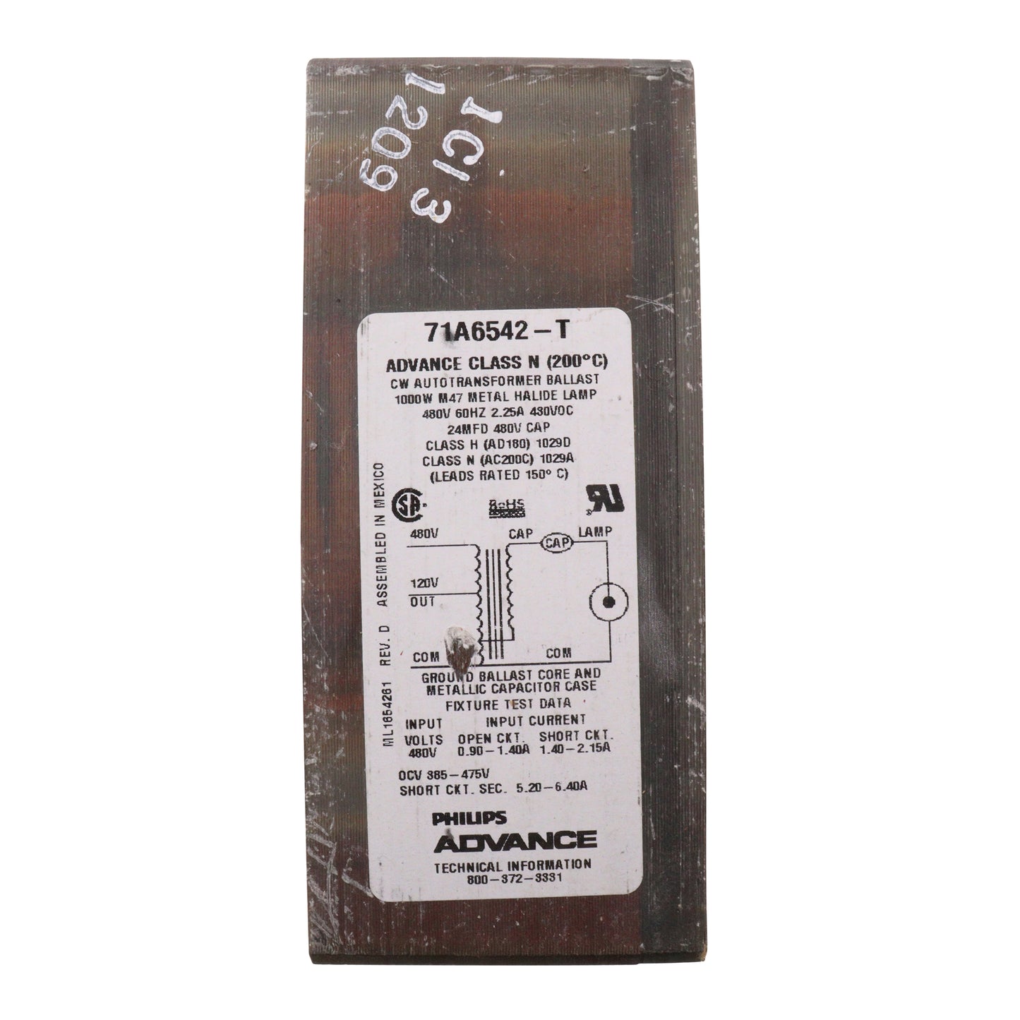 Advance Ballast 71A6542-T
