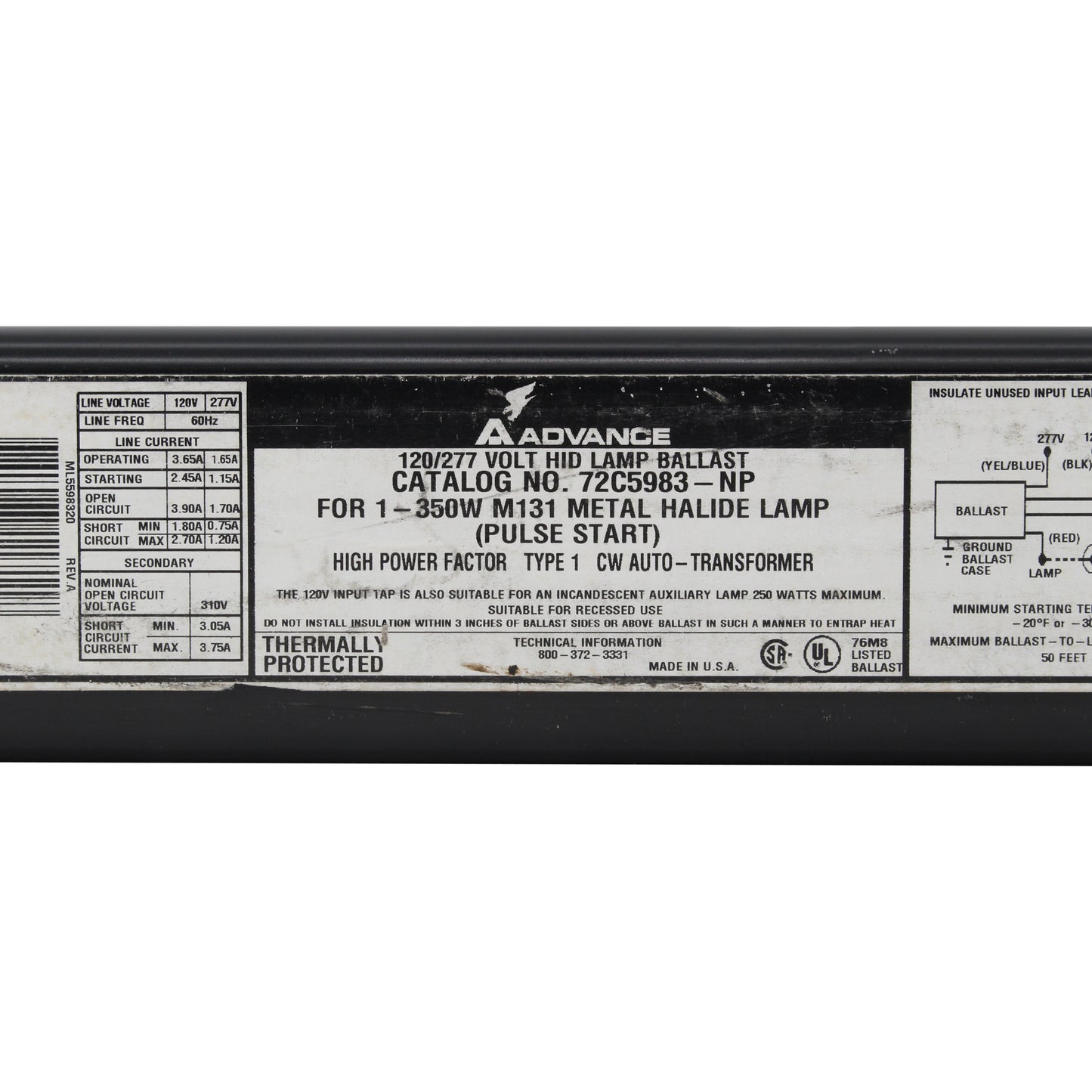 Advance Ballast 72C5983-NP