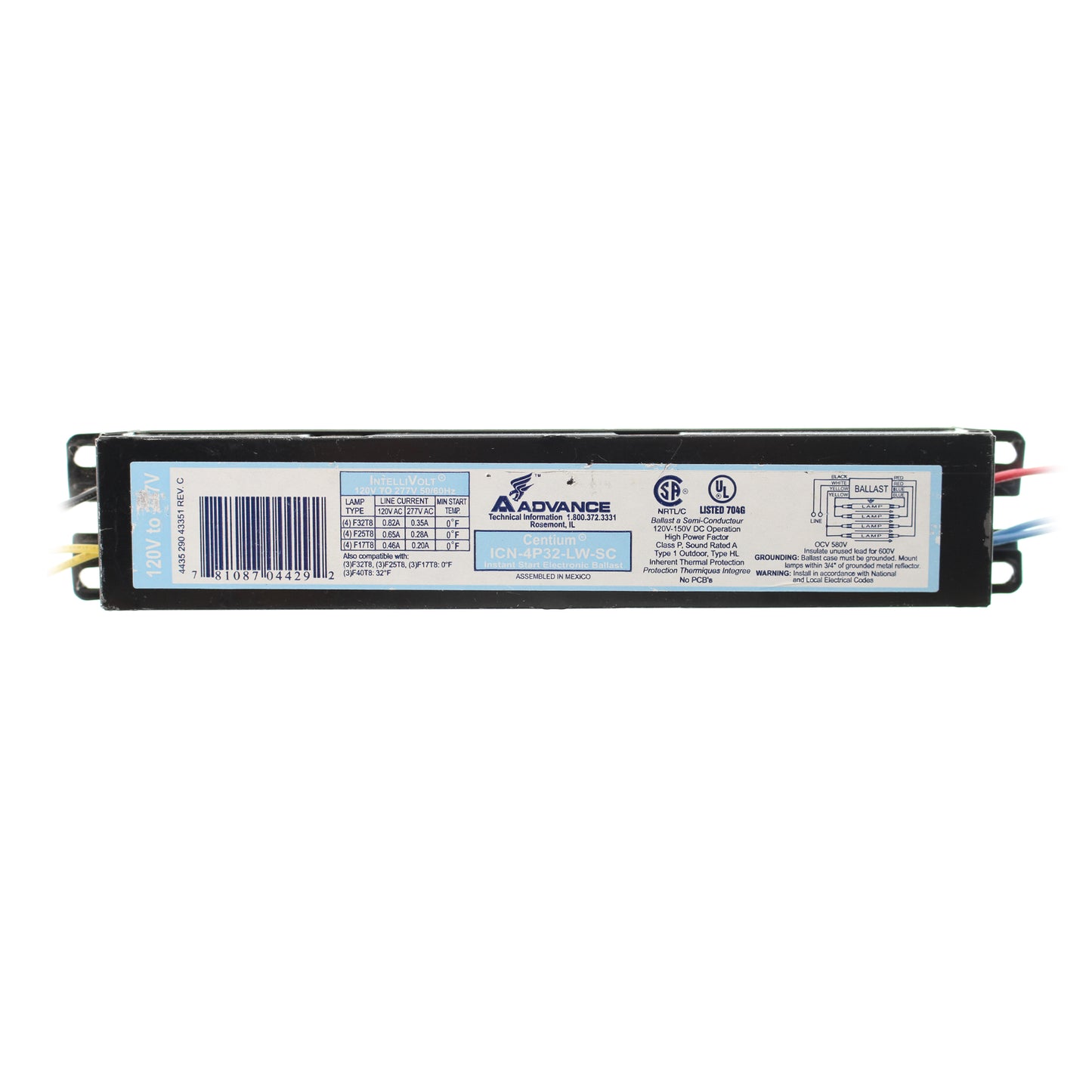 Advance Ballast ICN-4P32-LW-SC