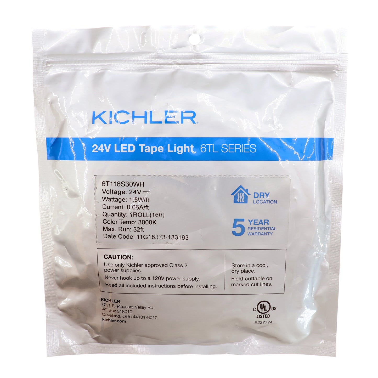 Kichler Lighting 6T116S30WH