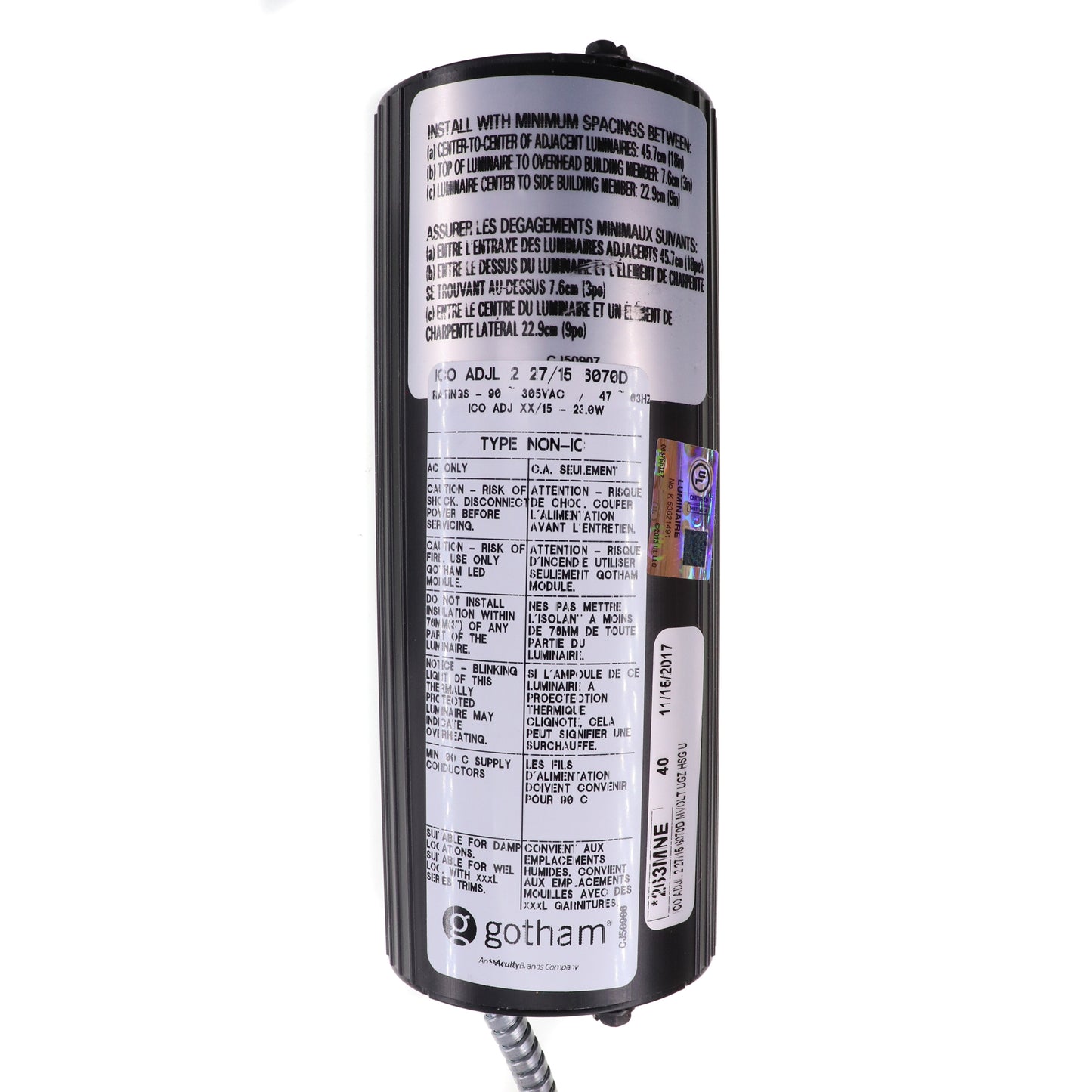 Lithonia Lighting ICO-ADJL-2-27/15-6070D-MVOLT-UGZ-HSG-U