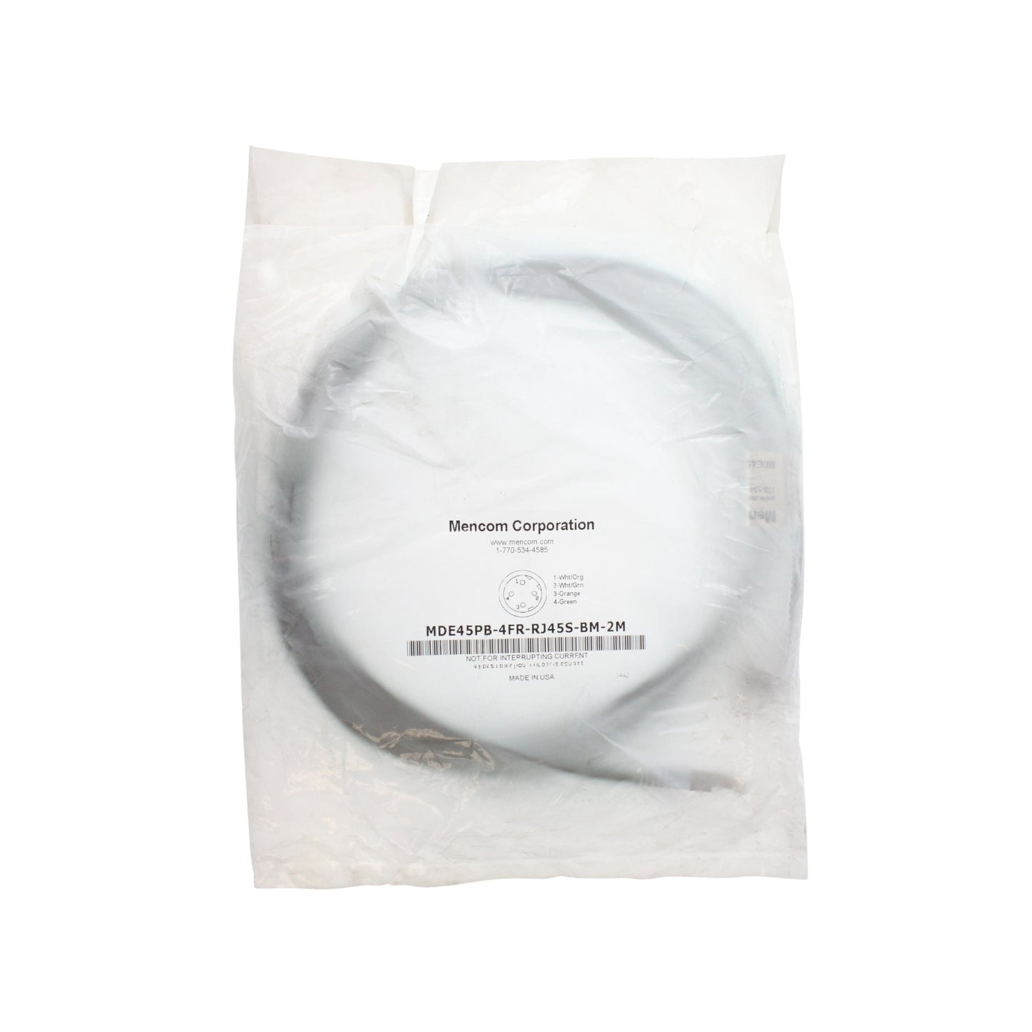 MENCOM MDE45PB-4FR-RJ45S-BM-2M