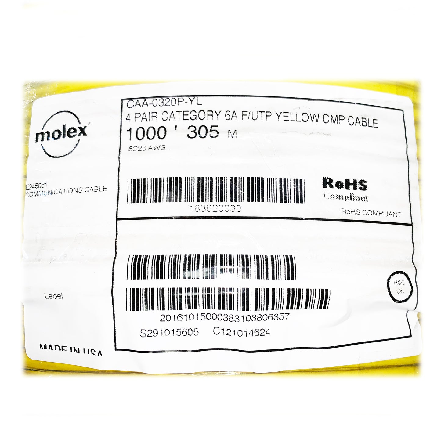 Molex CAA-0320P-YL-1000-FT