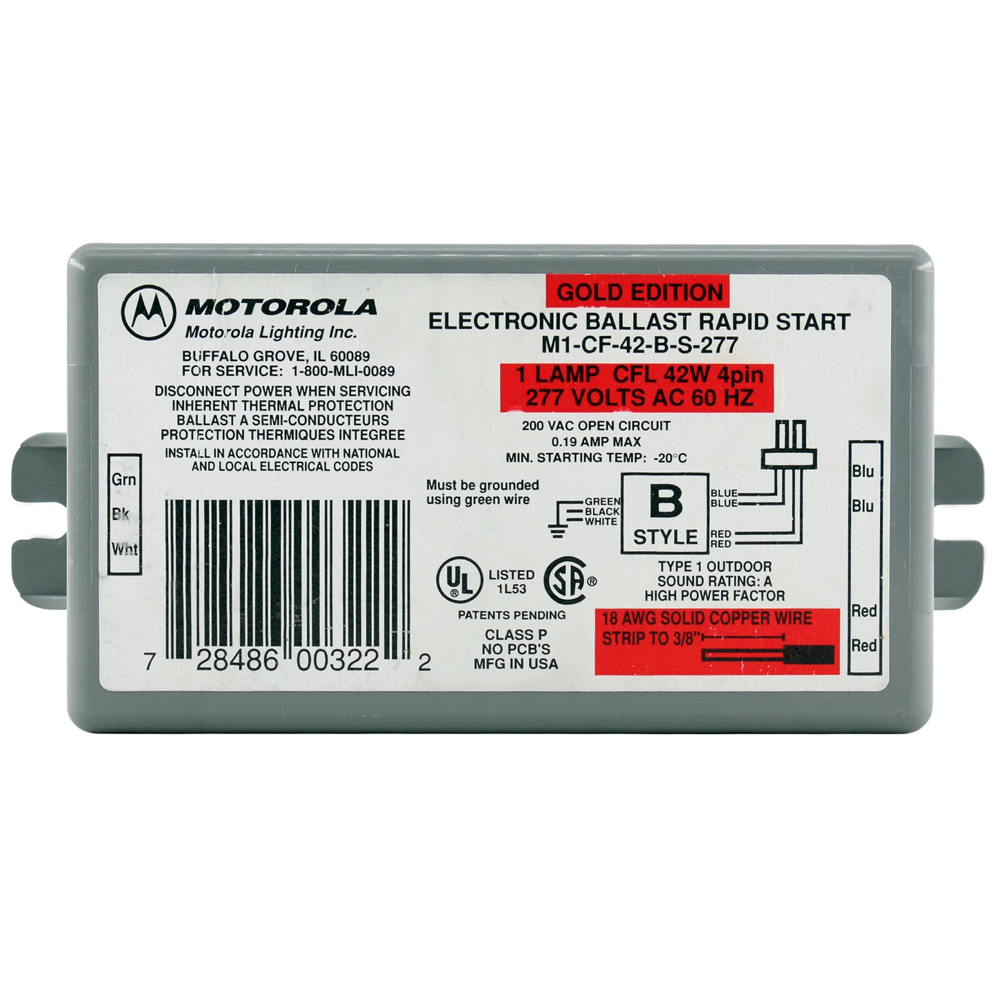 Motorola M1-CF-42-B-S-277