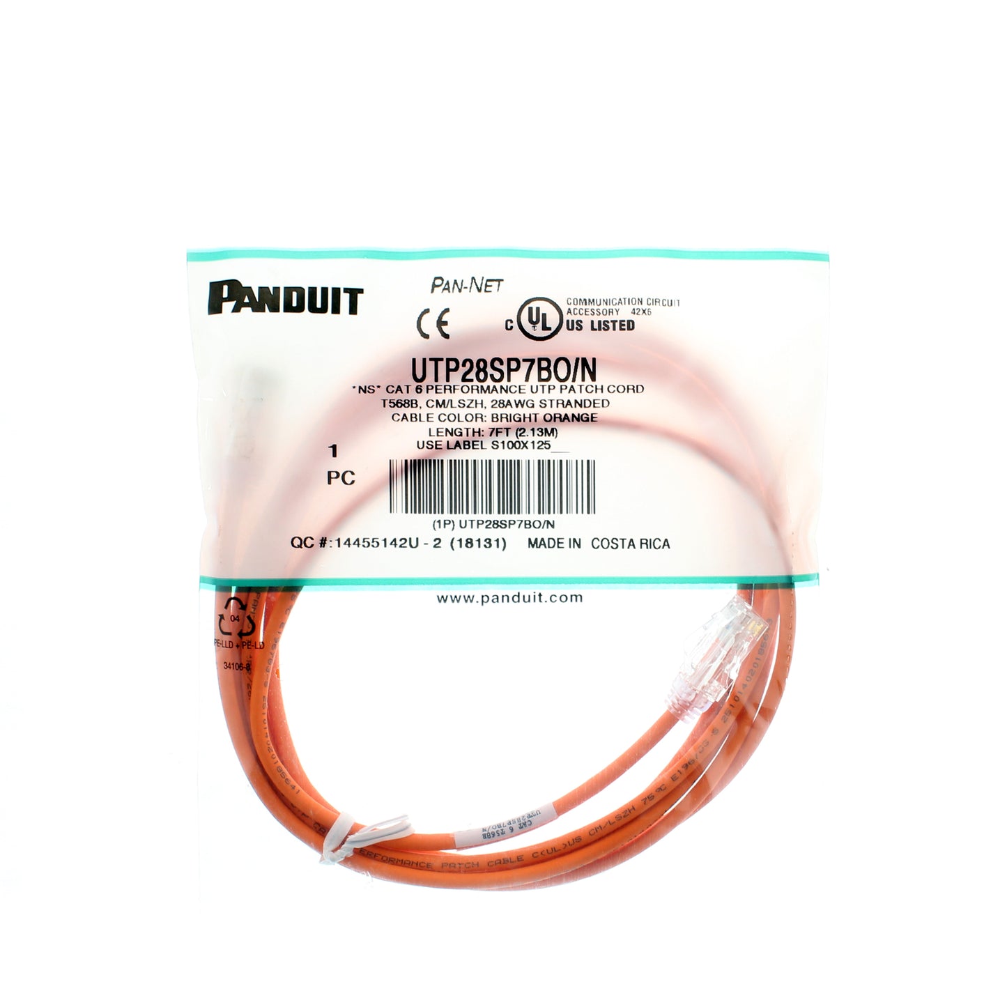 Panduit UTP28SP7BO/N