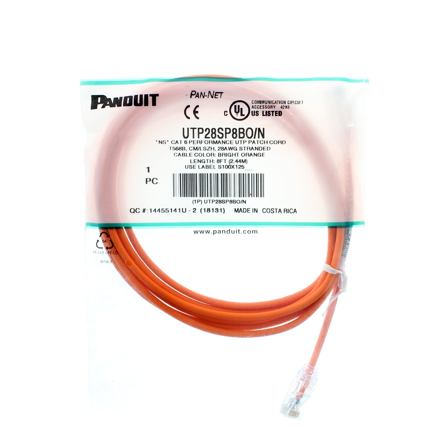 Panduit UTP28SP8BO/N