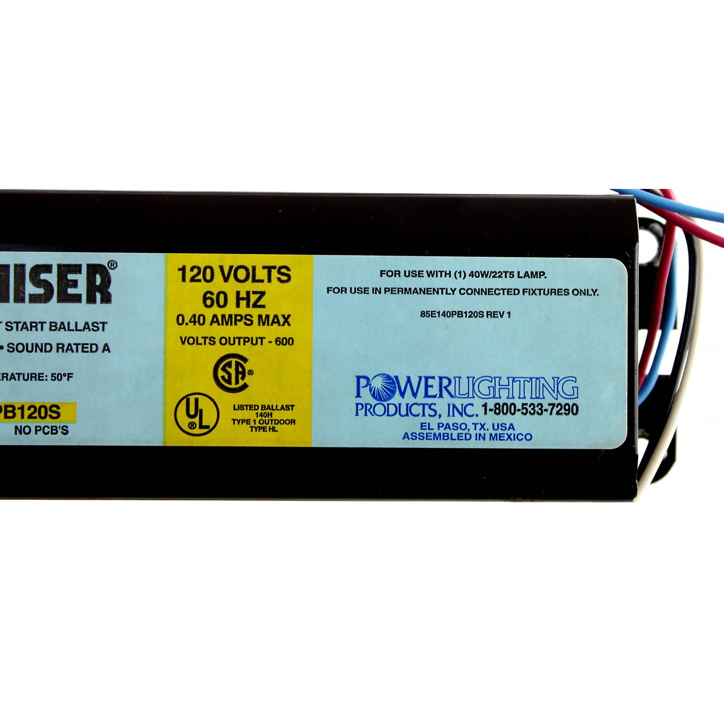 Power Lighting Products E140PB120S