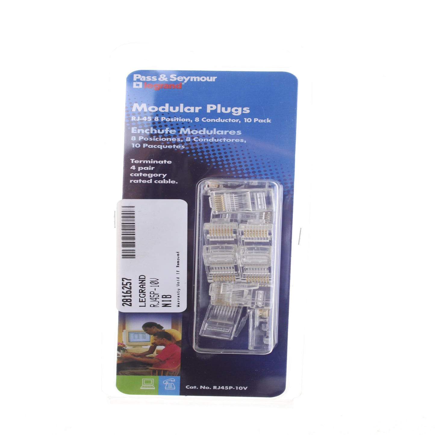 Pass & Seymour Legrand RJ45P-10V