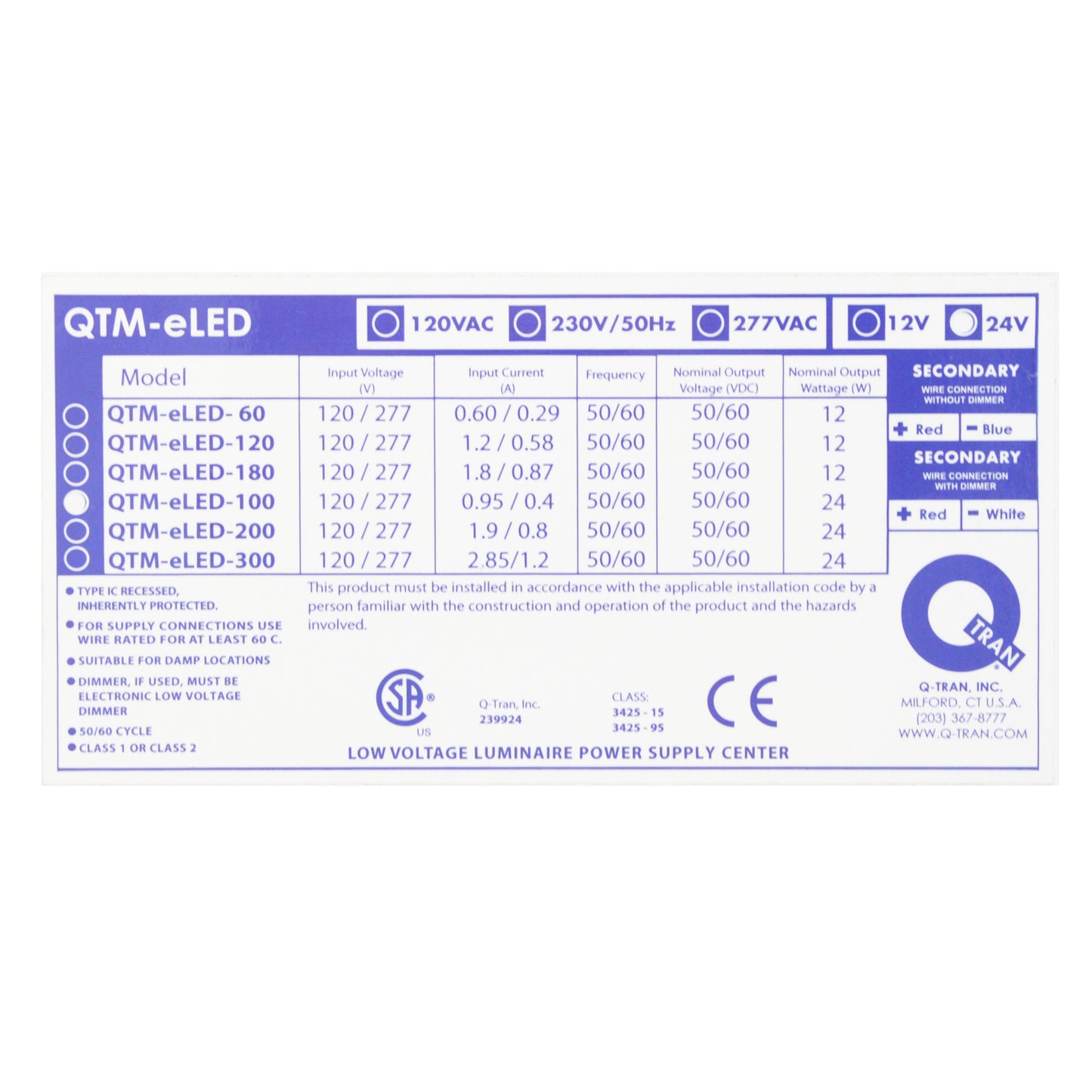 Q-Tran QTM-ELED-100
