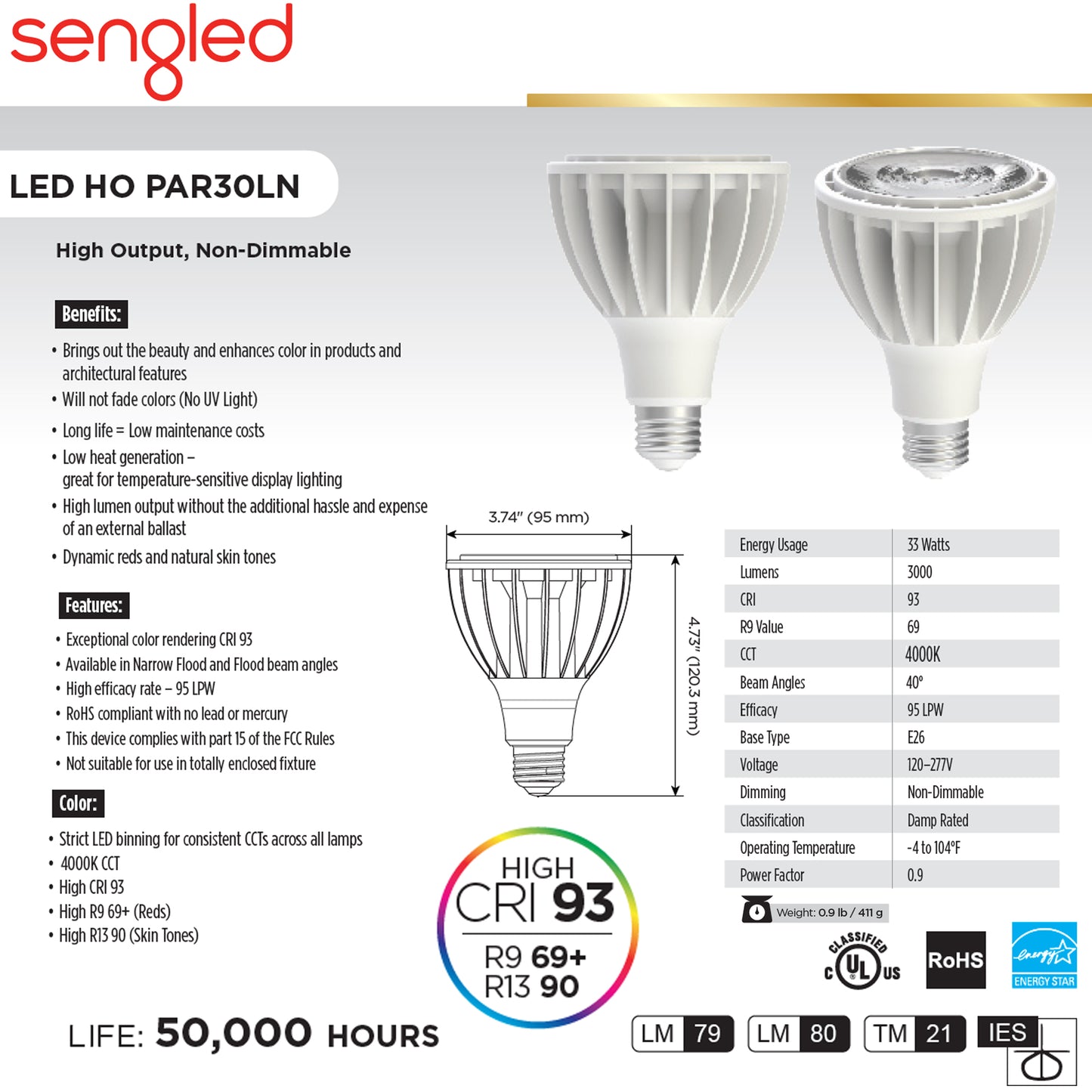 Sengled DPO833PAR30LNE26ND940G140CB1W