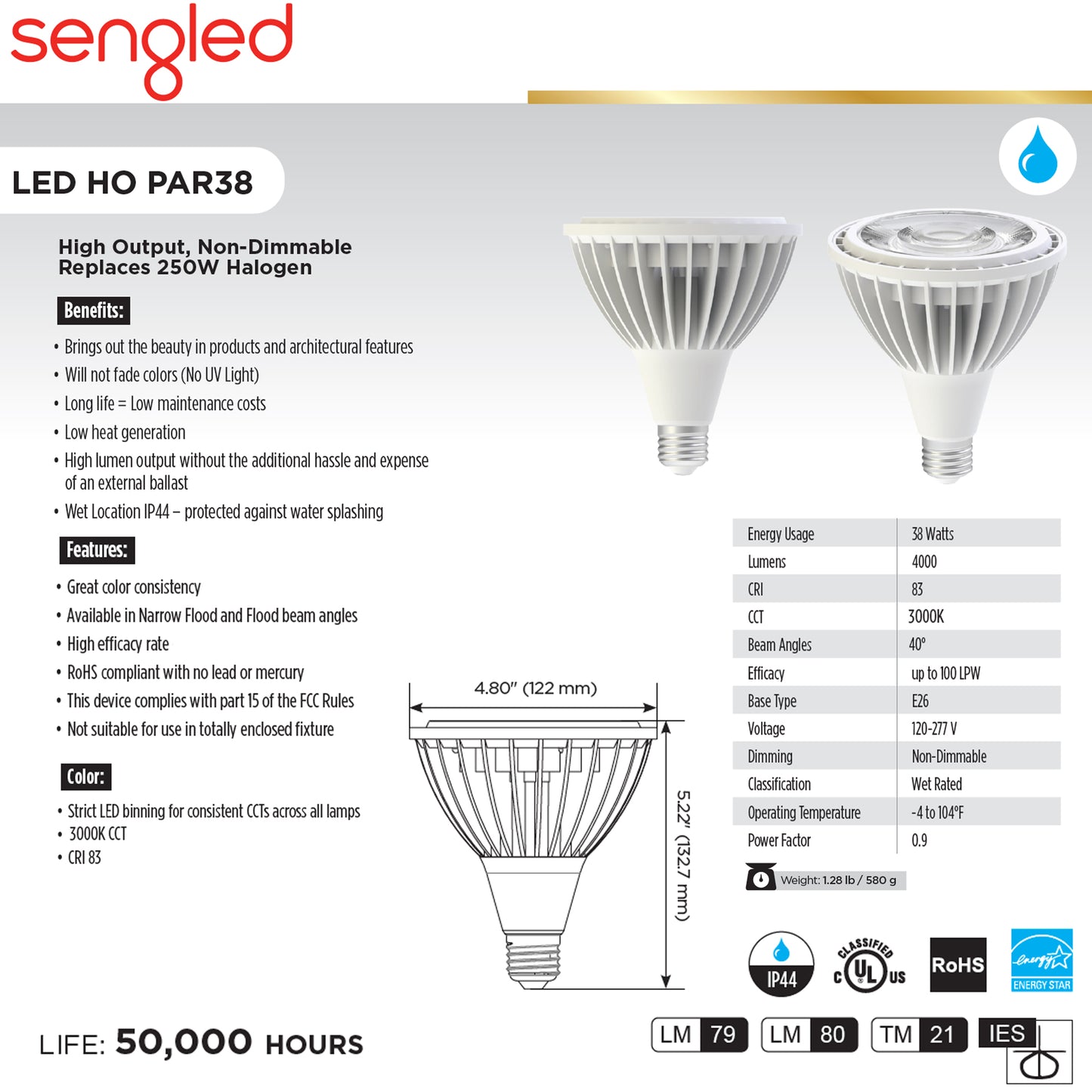 Sengled DPO838PAR38E26ND830G140CB1W
