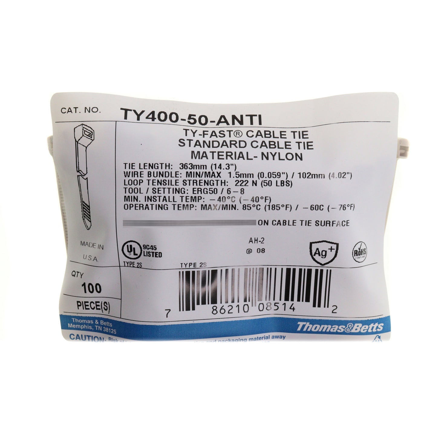 Thomas & Betts TY400-50-ANTI