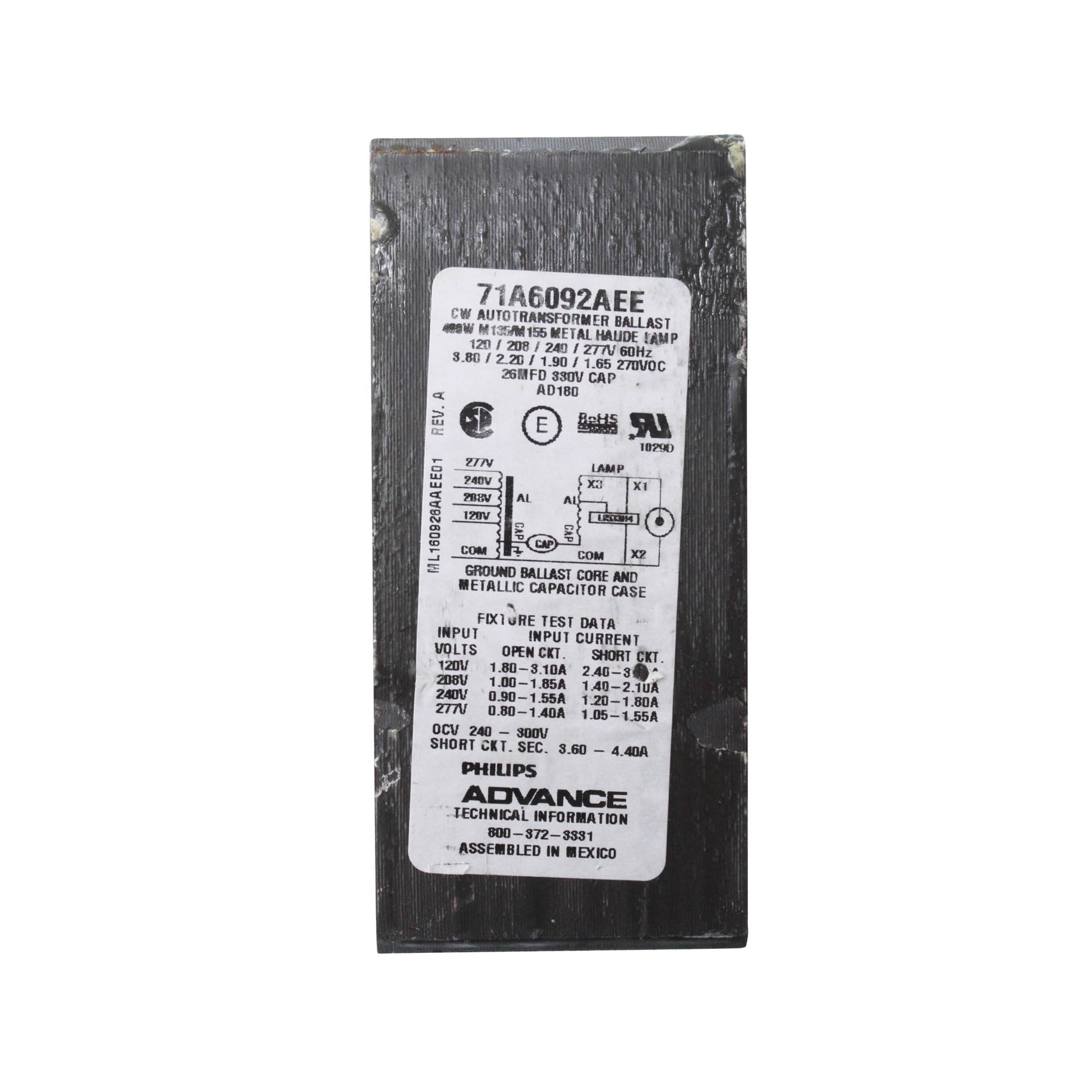Advance Ballast 71A6092AEE