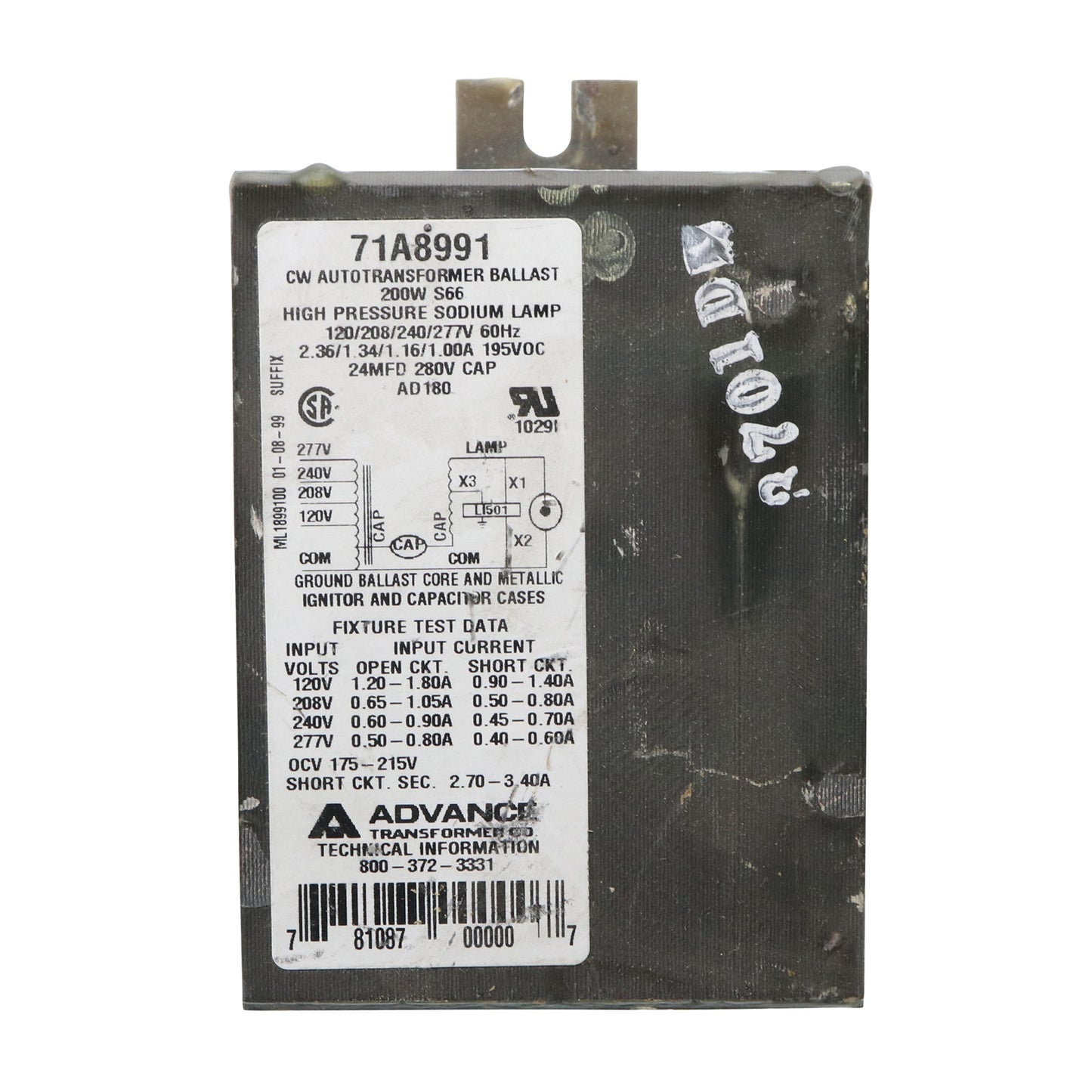 Advance Ballast 71A8991