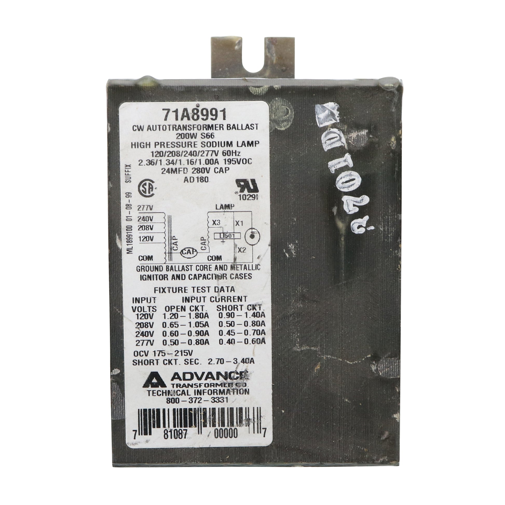 Advance Ballast 71A8991