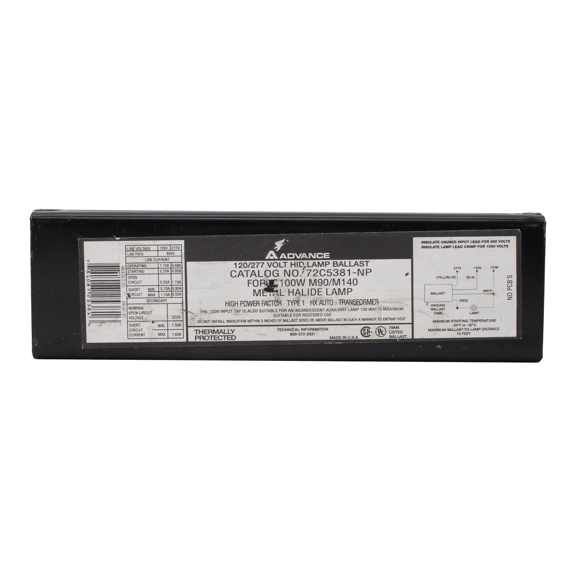 Advance Ballast 72C5381-NP