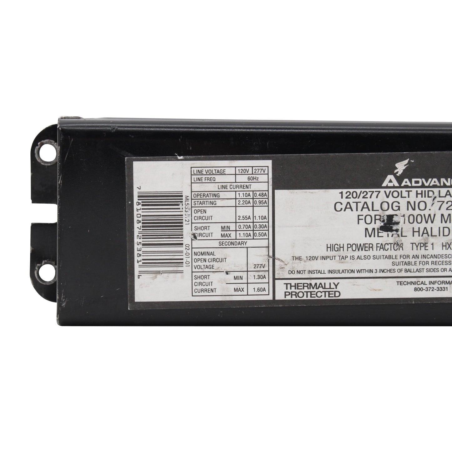 Advance Ballast 72C5381-NP
