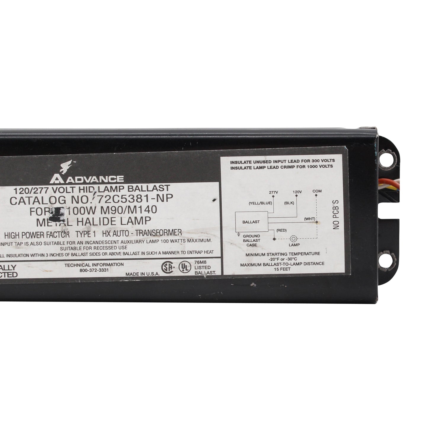 Advance Ballast 72C5381-NP