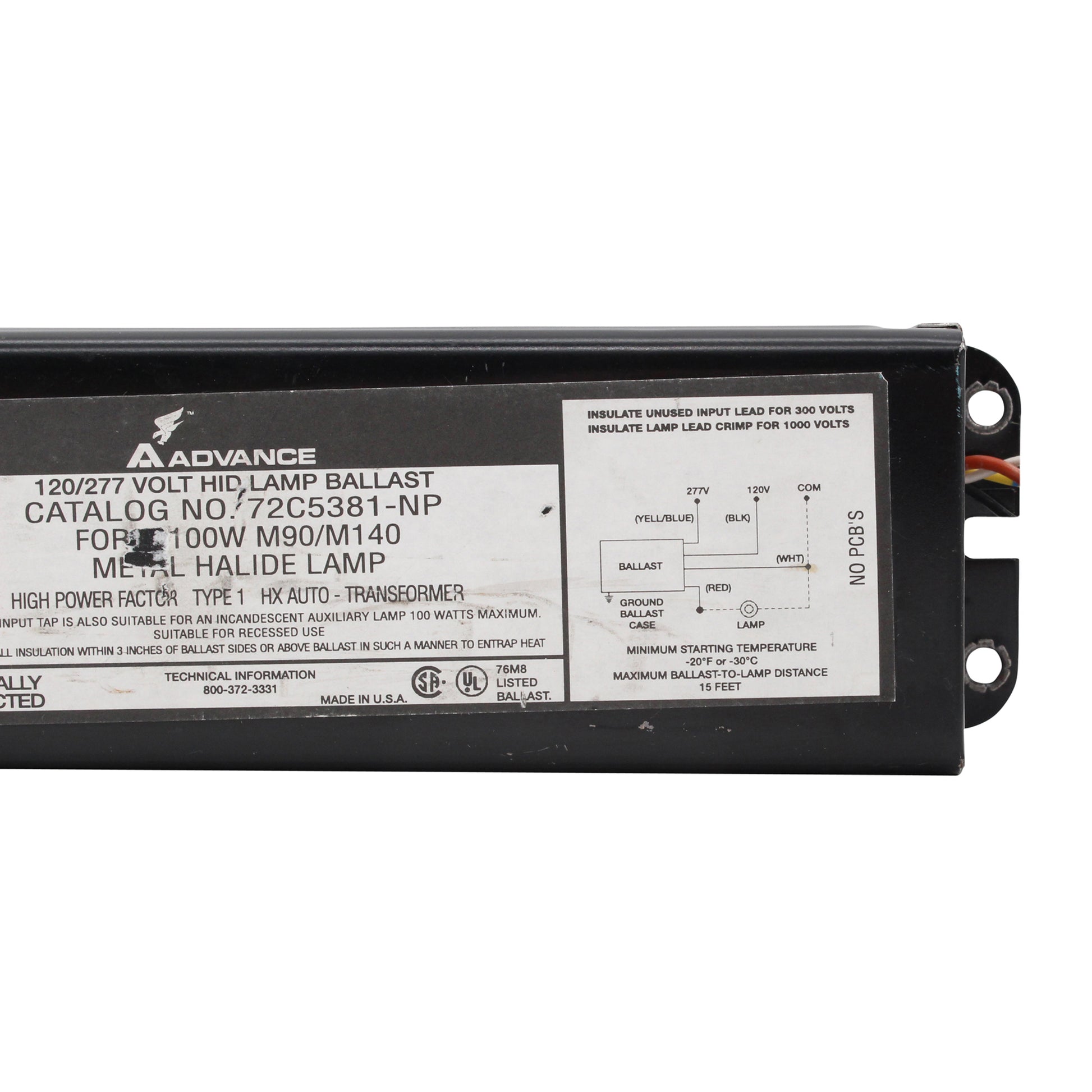 Advance Ballast 72C5381-NP