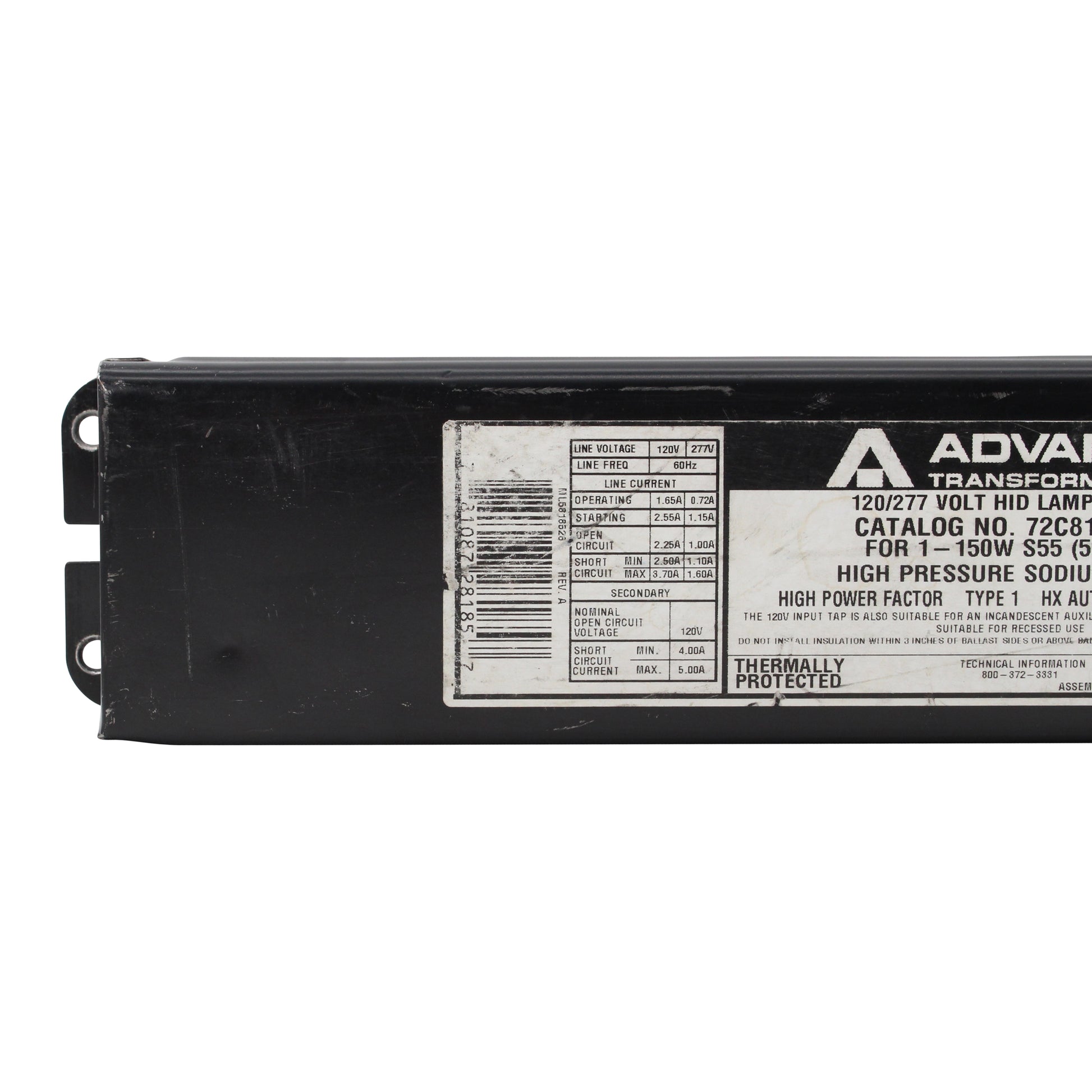 Advance Ballast 72C8185-NP