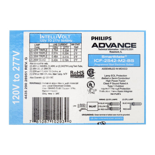 Advance Ballast ICF-2S42-M2-BS