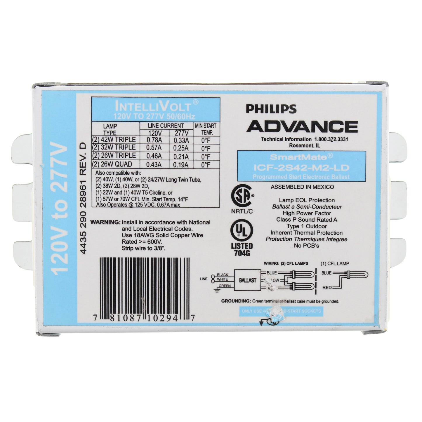Advance Ballast ICF-2S42-M2-LD