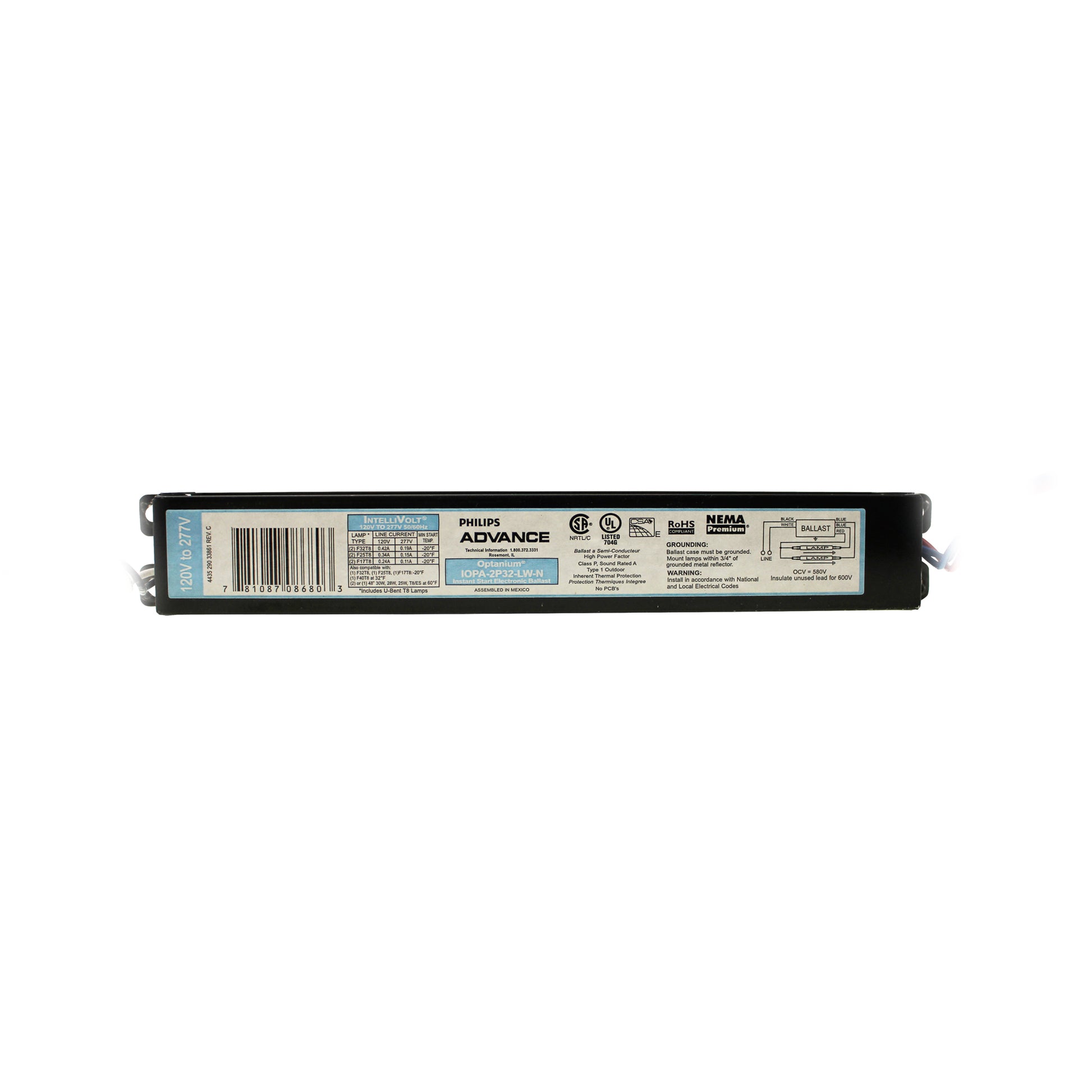 Advance Ballast IOPA-2P32-LW-N